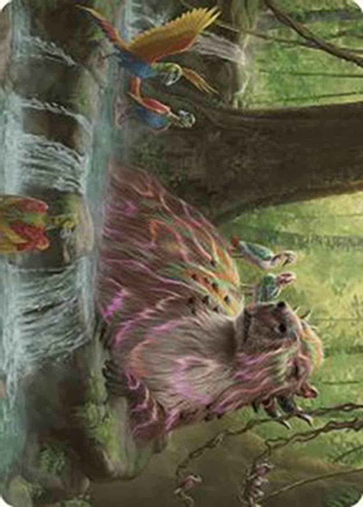 Basking Capybara Art Card magic card front