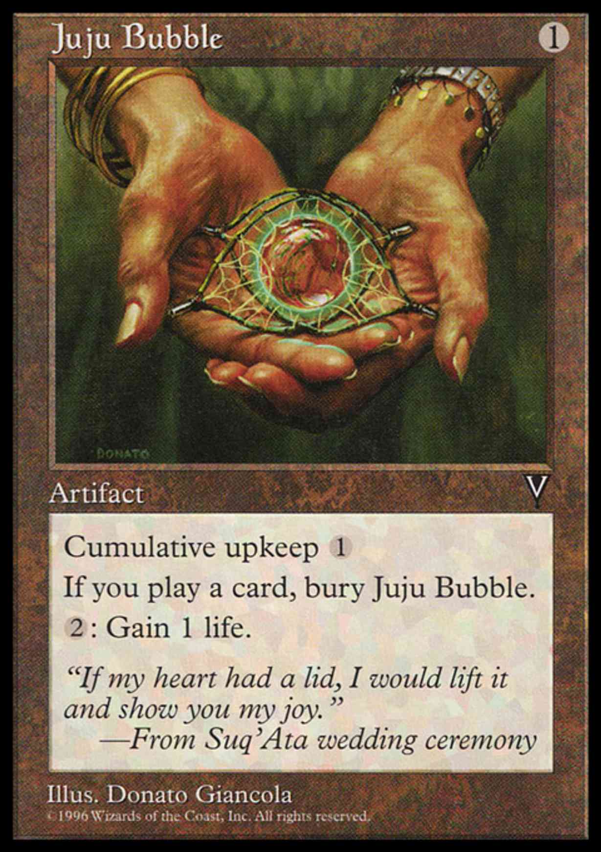 Juju Bubble magic card front