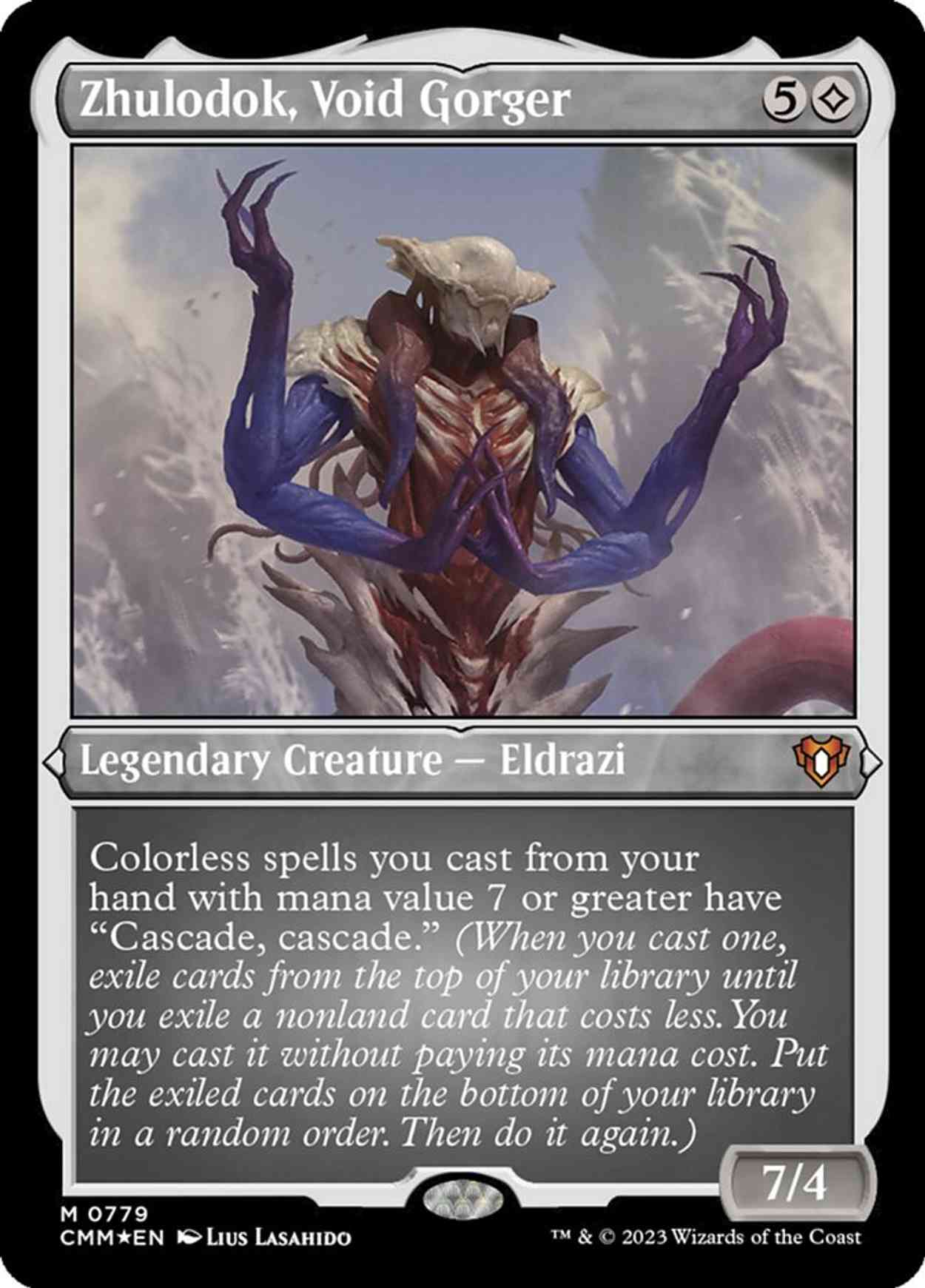 Zhulodok, Void Gorger (Display Commander) (Foil Etched) - Thick Stock magic card front