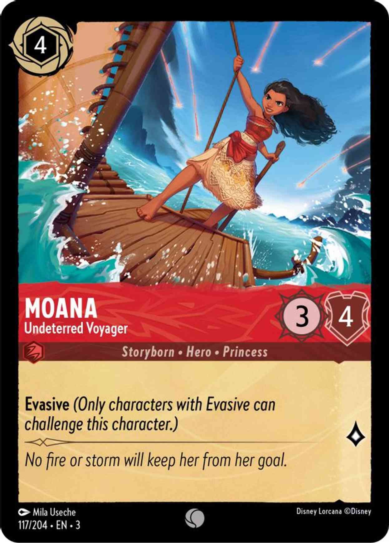 Moana - Undeterred Voyager Price from mtg Into the Inklands