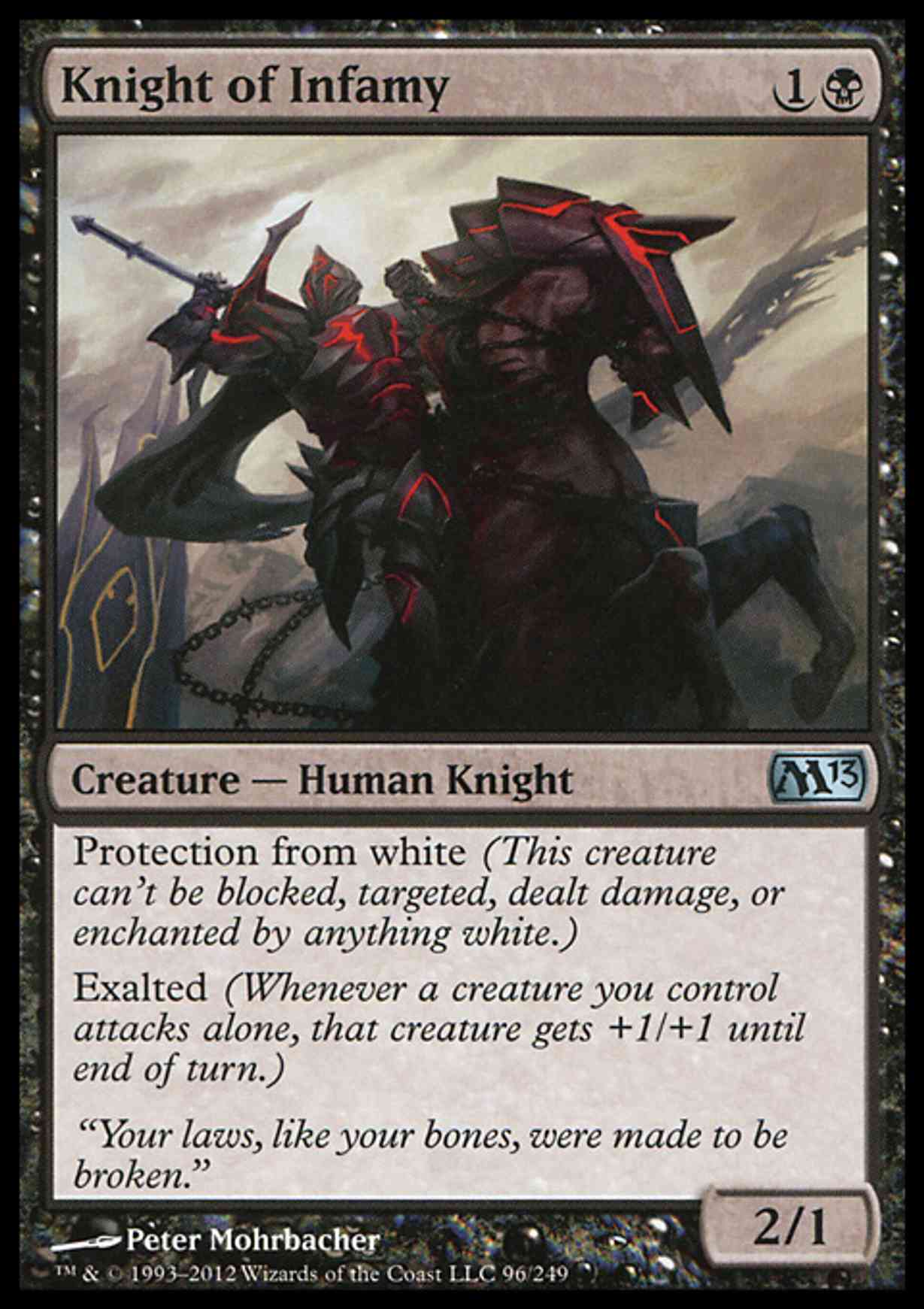 Knight of Infamy magic card front