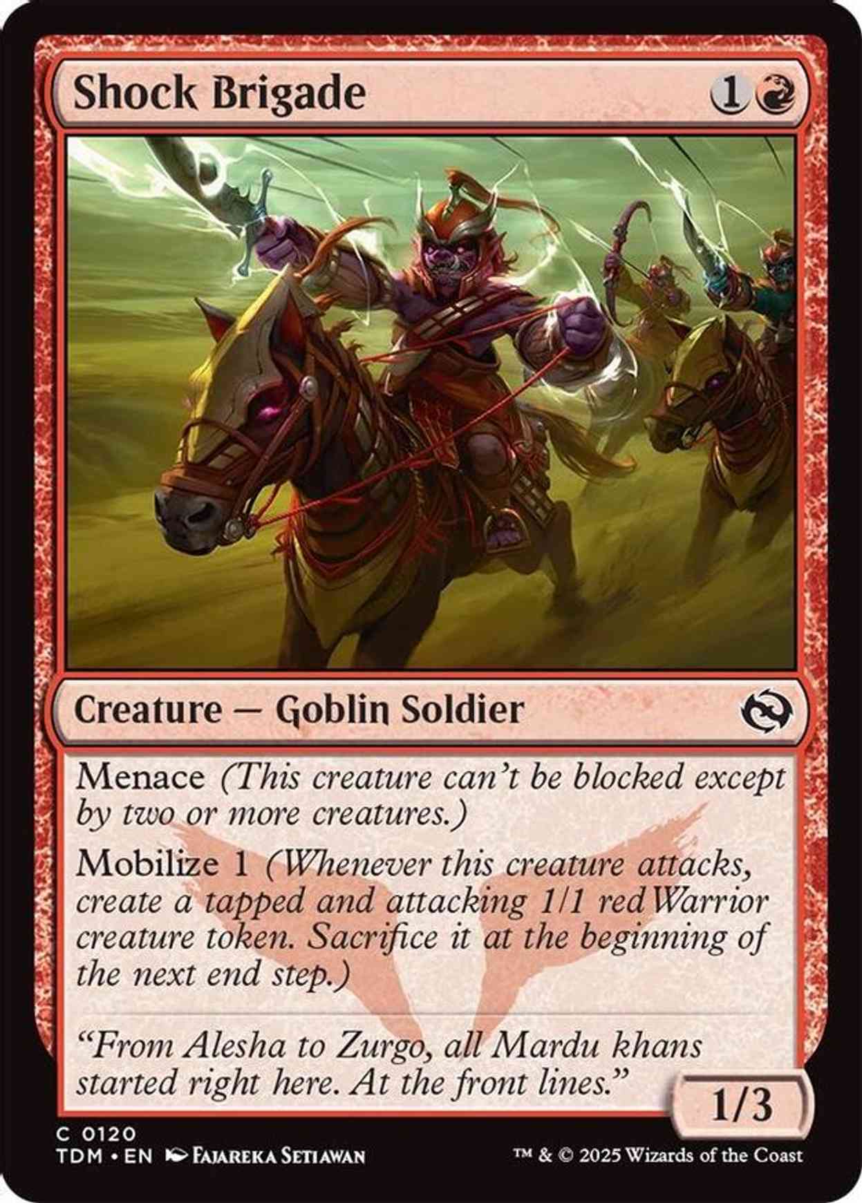 Shock Brigade magic card front