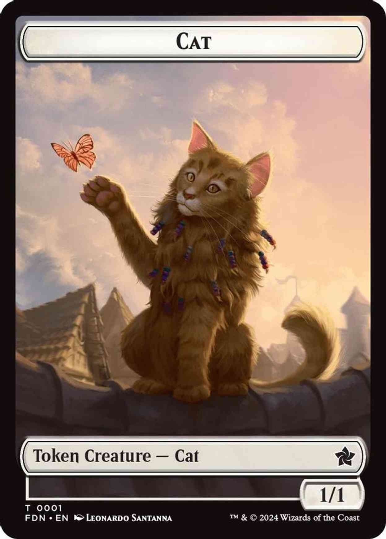 Cat (0001) // Cat (0002) Doubled-Sided Token magic card front