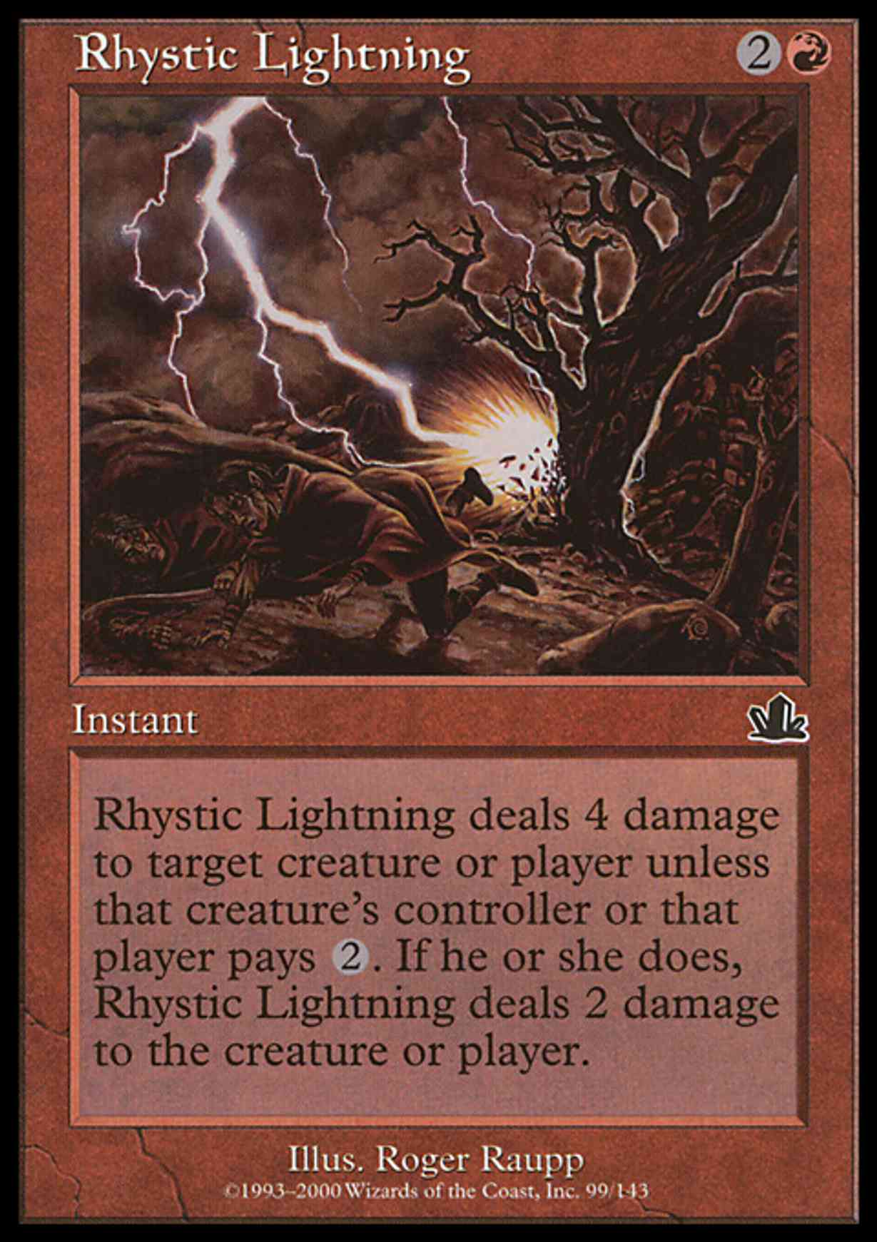 Rhystic Lightning magic card front