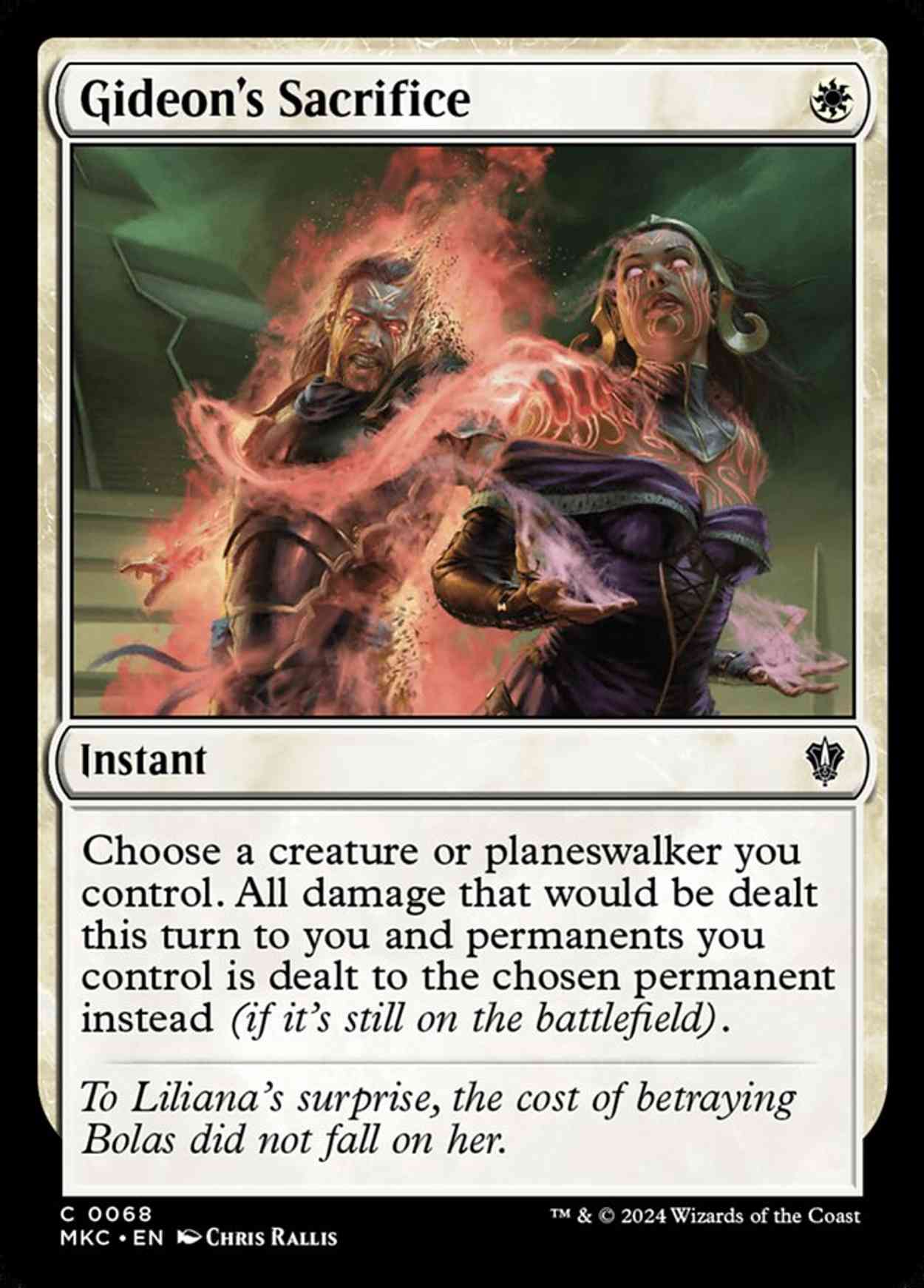 Gideon's Sacrifice magic card front