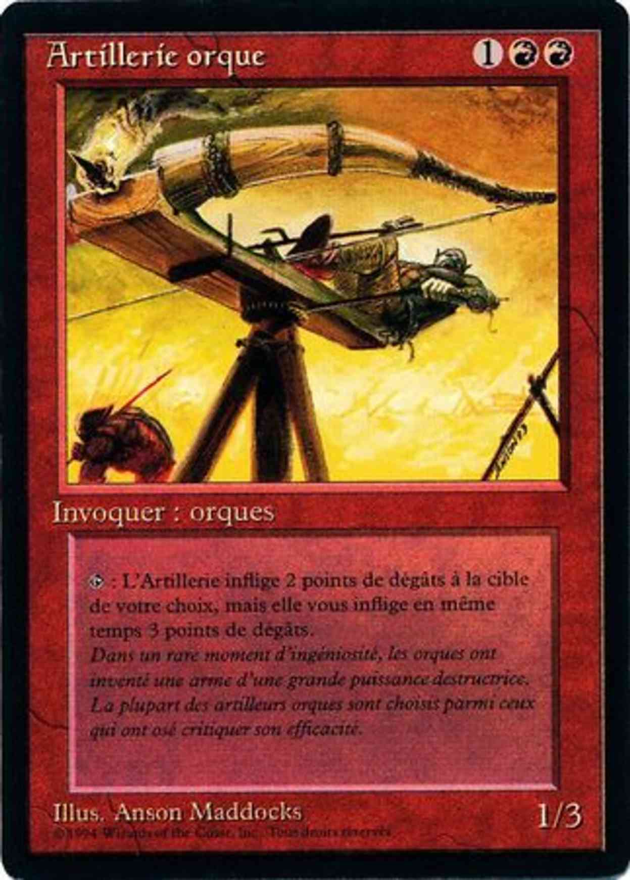 Orcish Artillery magic card front