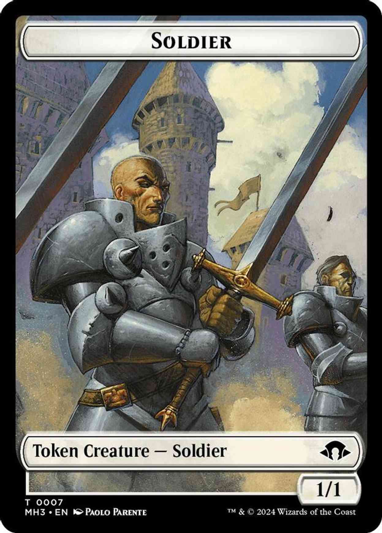 Soldier Token magic card front