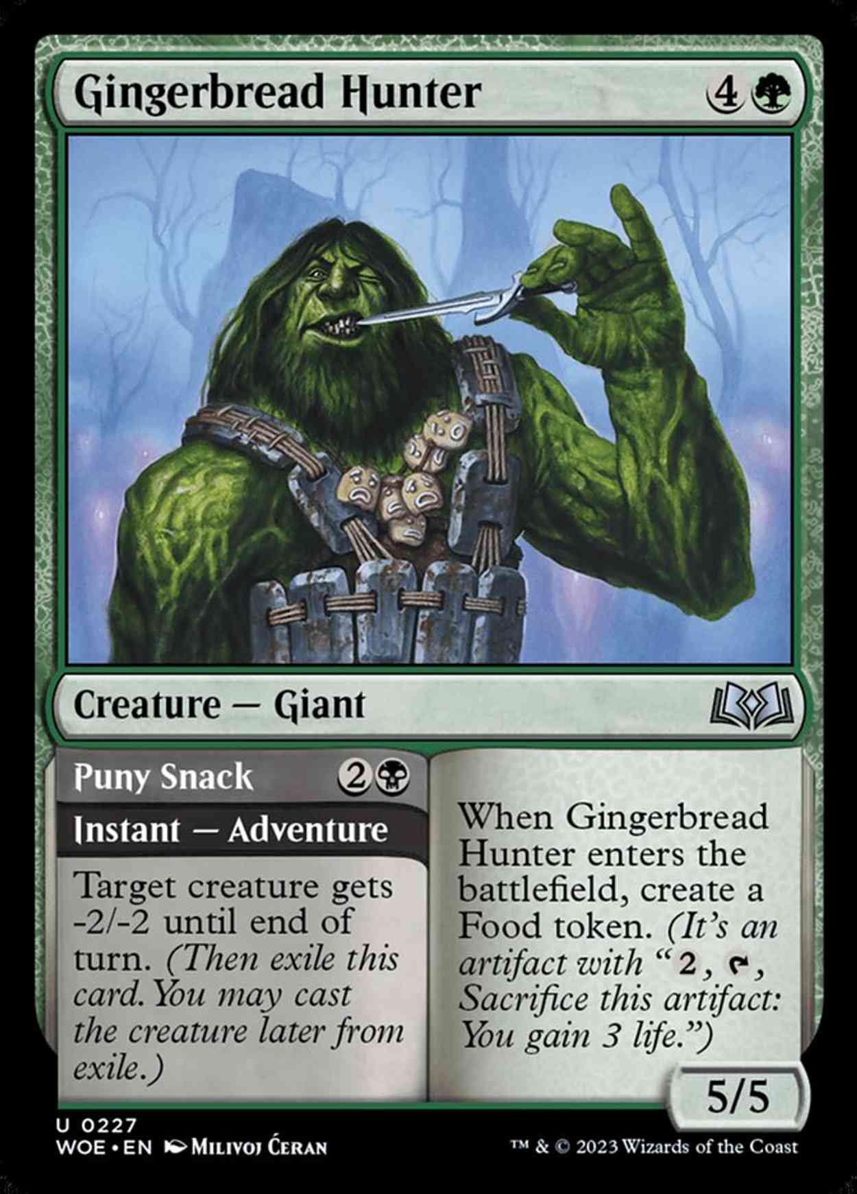 Gingerbread Hunter magic card front