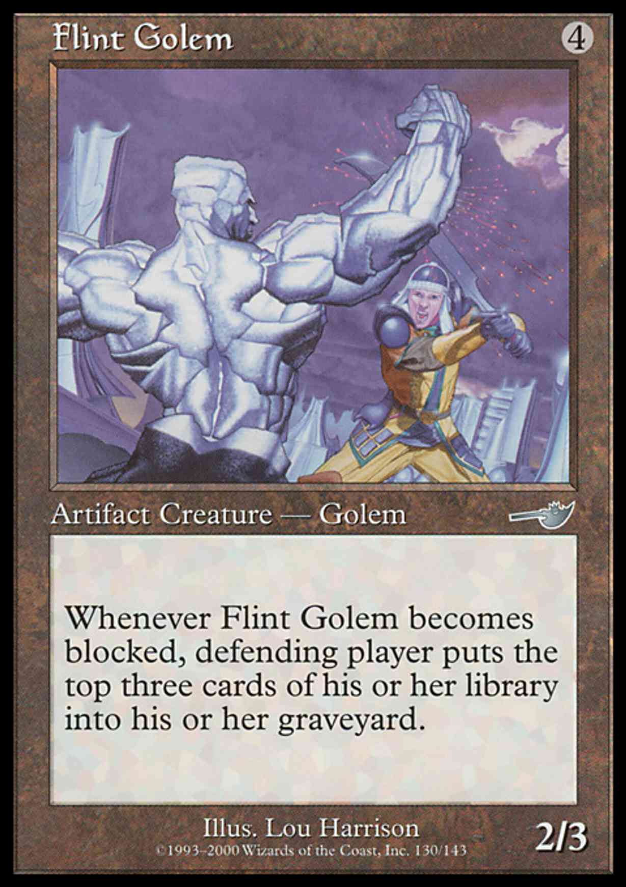 Flint Golem magic card front