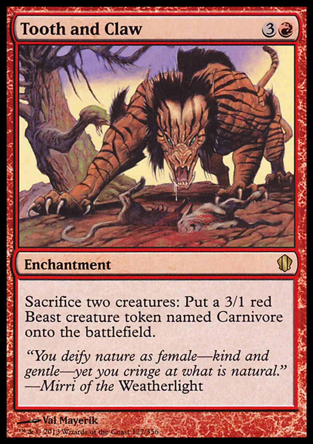 Tooth and Claw magic card front