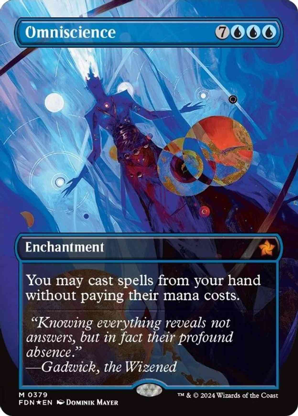 Omniscience (Borderless) (Mana Foil) magic card front