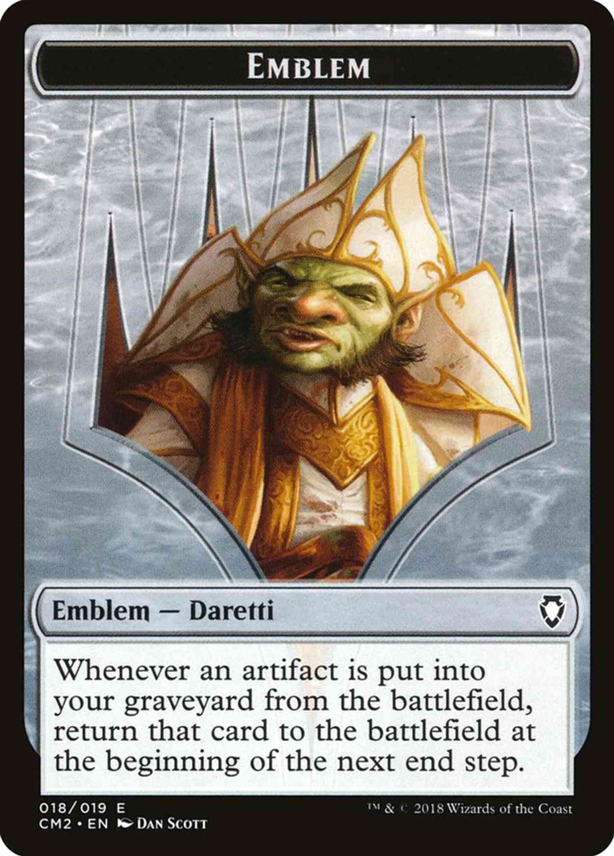 Emblem - Daretti, Scrap Savant magic card front