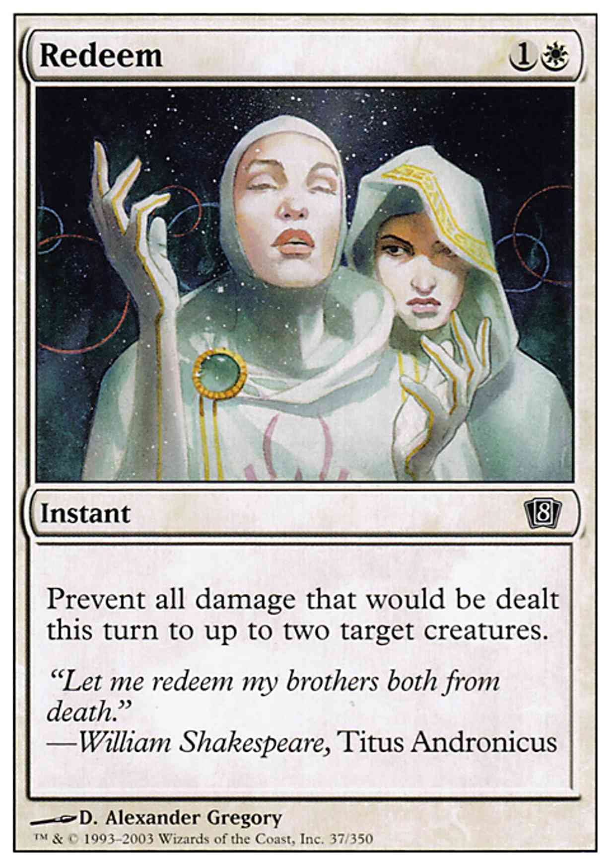 Redeem magic card front