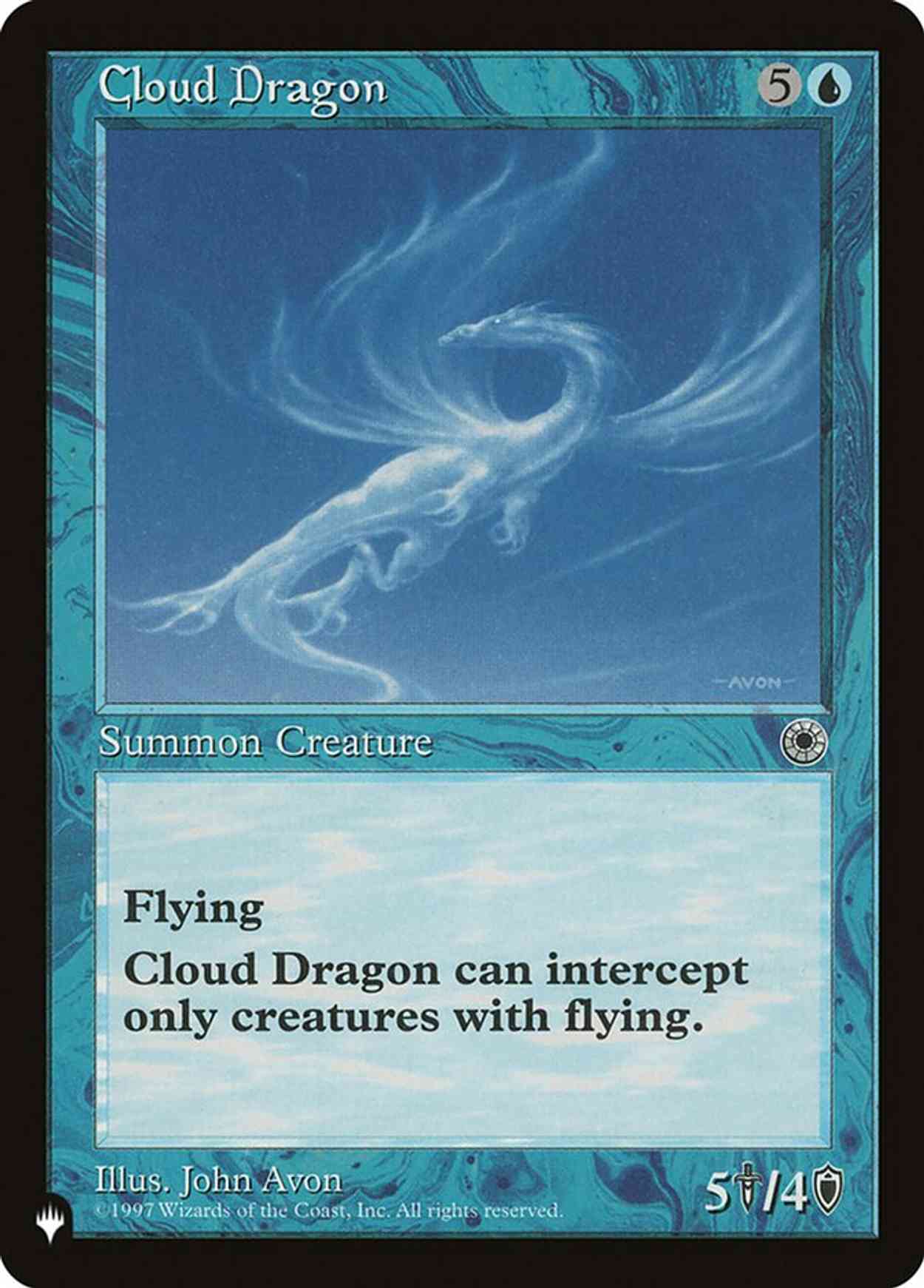 Cloud Dragon magic card front