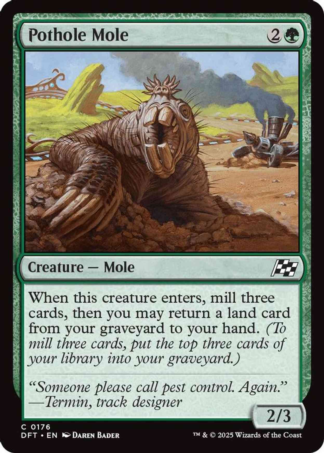 Pothole Mole magic card front