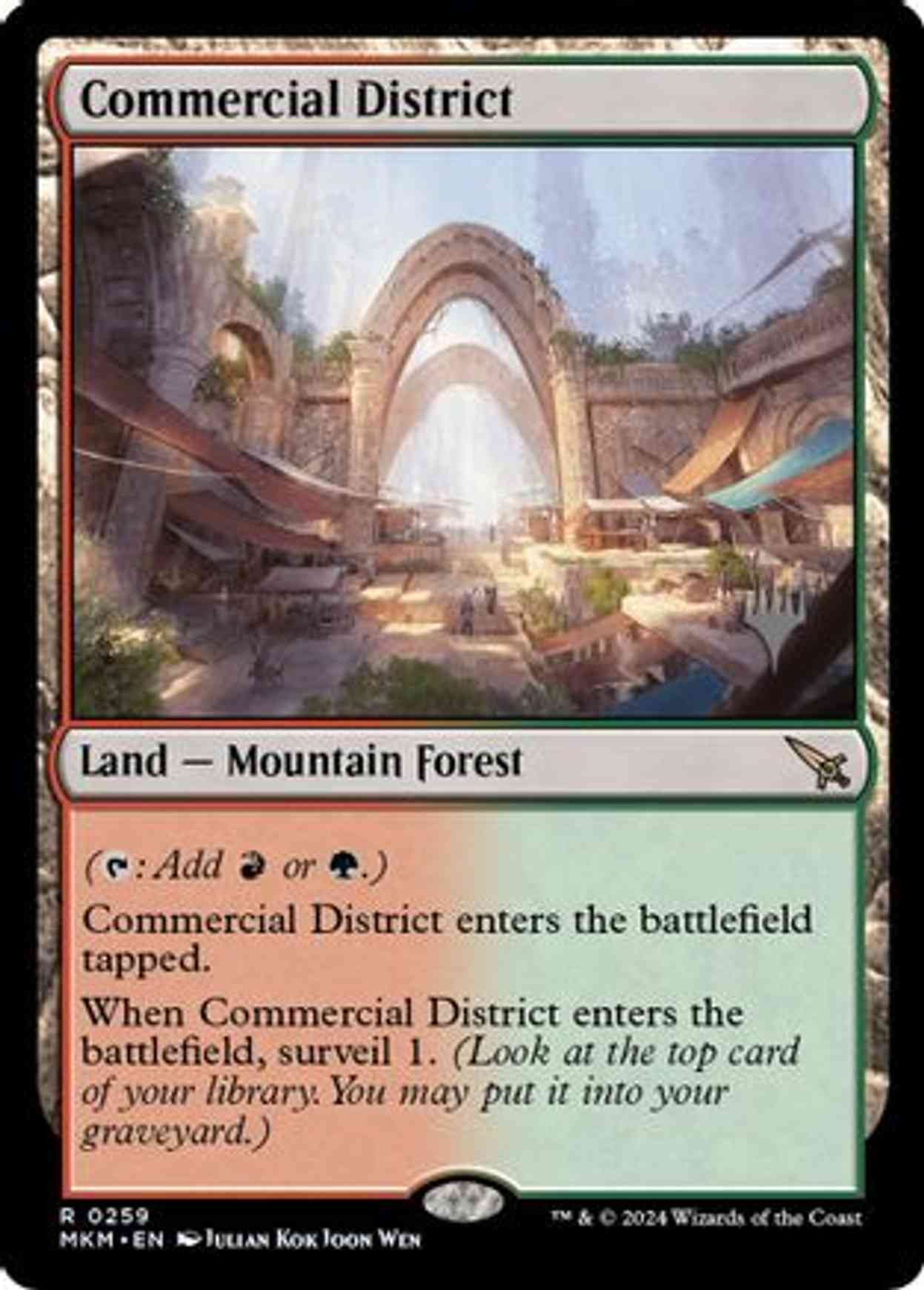 Commercial District magic card front