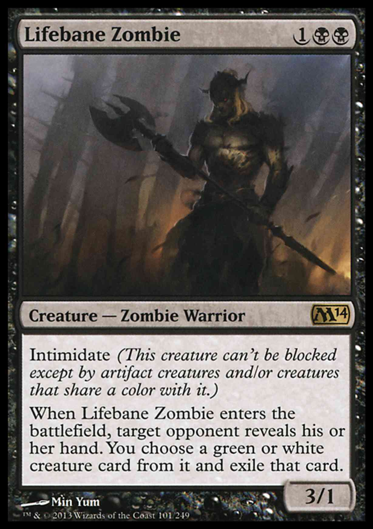 Lifebane Zombie magic card front