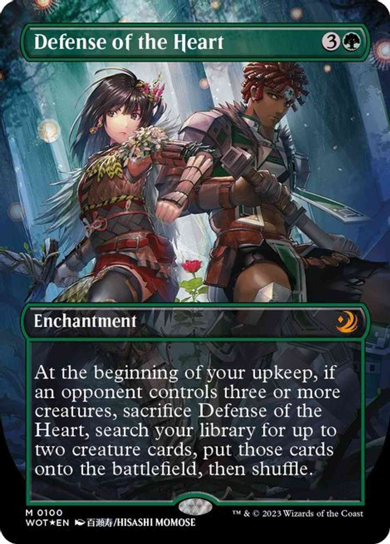 Defense of the Heart (Anime Borderless) (Confetti Foil) magic card front