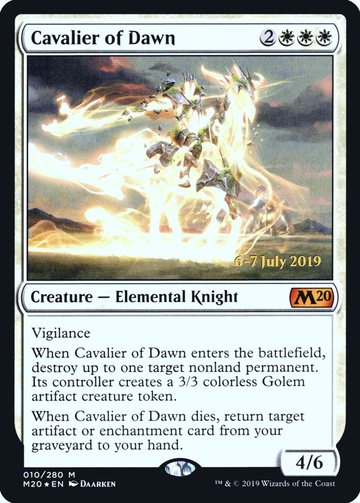 Cavalier of Dawn magic card front