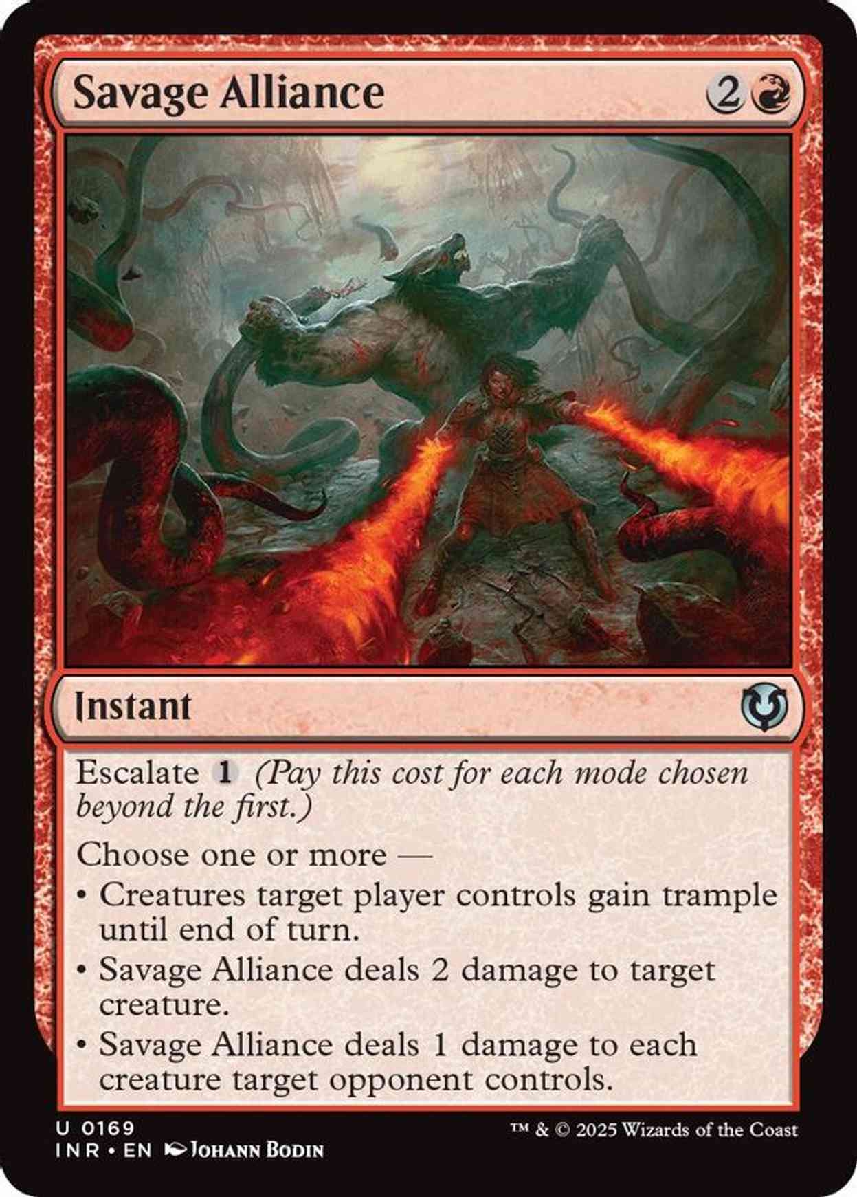 Savage Alliance magic card front