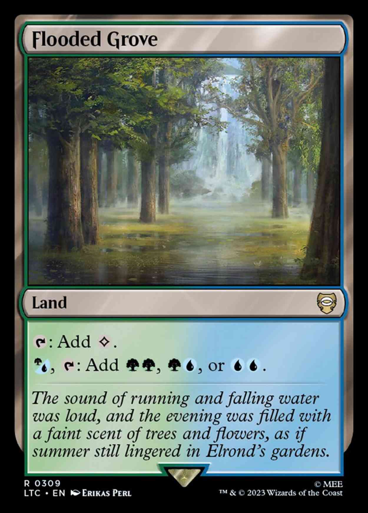 Flooded Grove magic card front