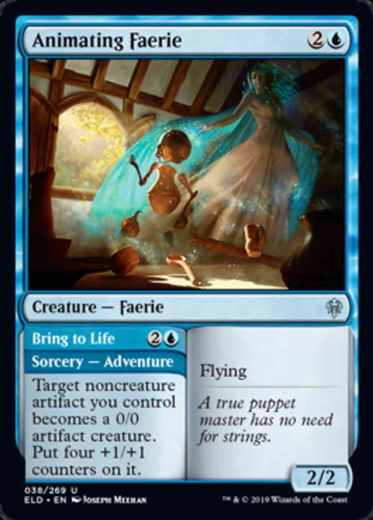 Animating Faerie magic card front