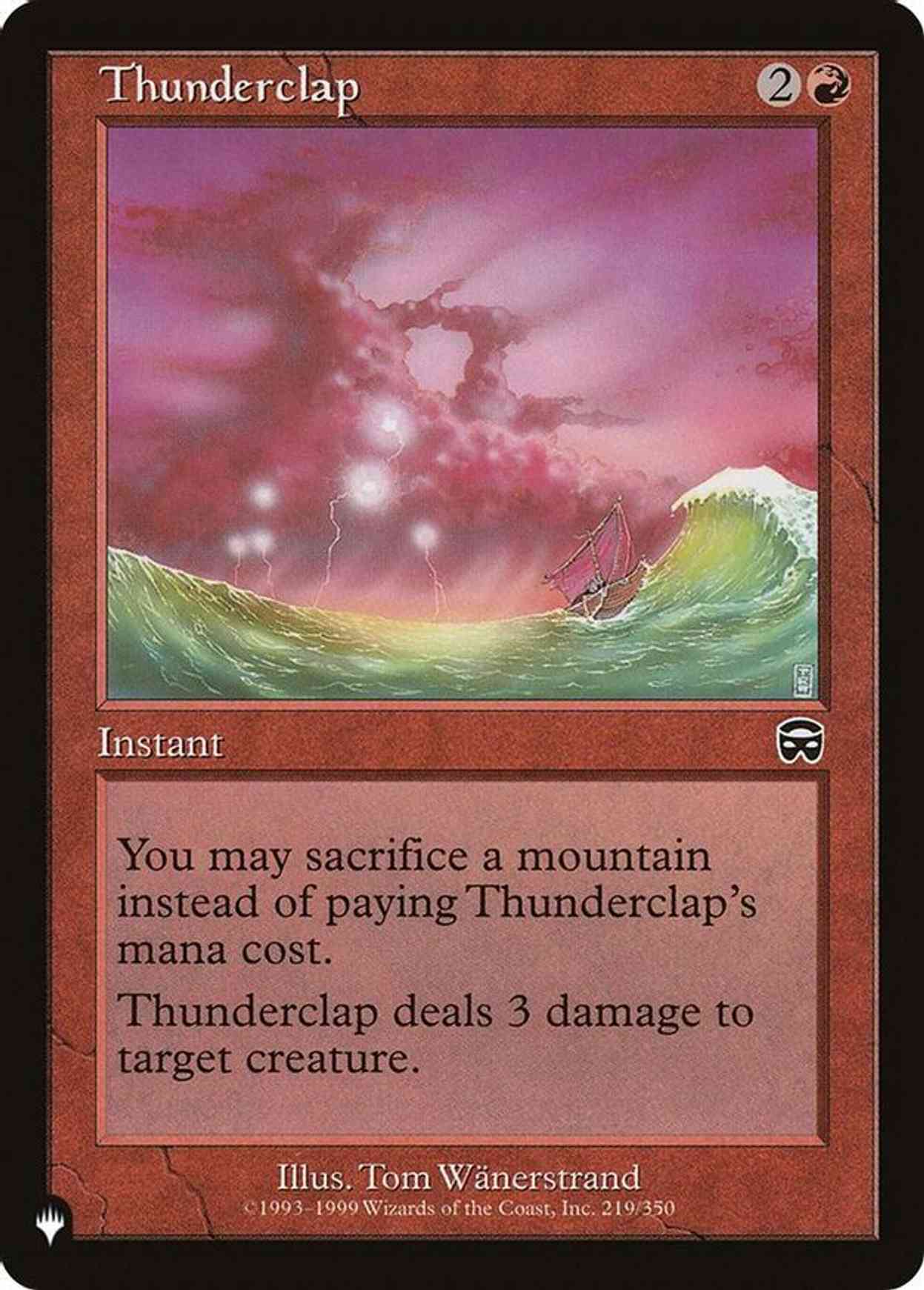 Thunderclap magic card front