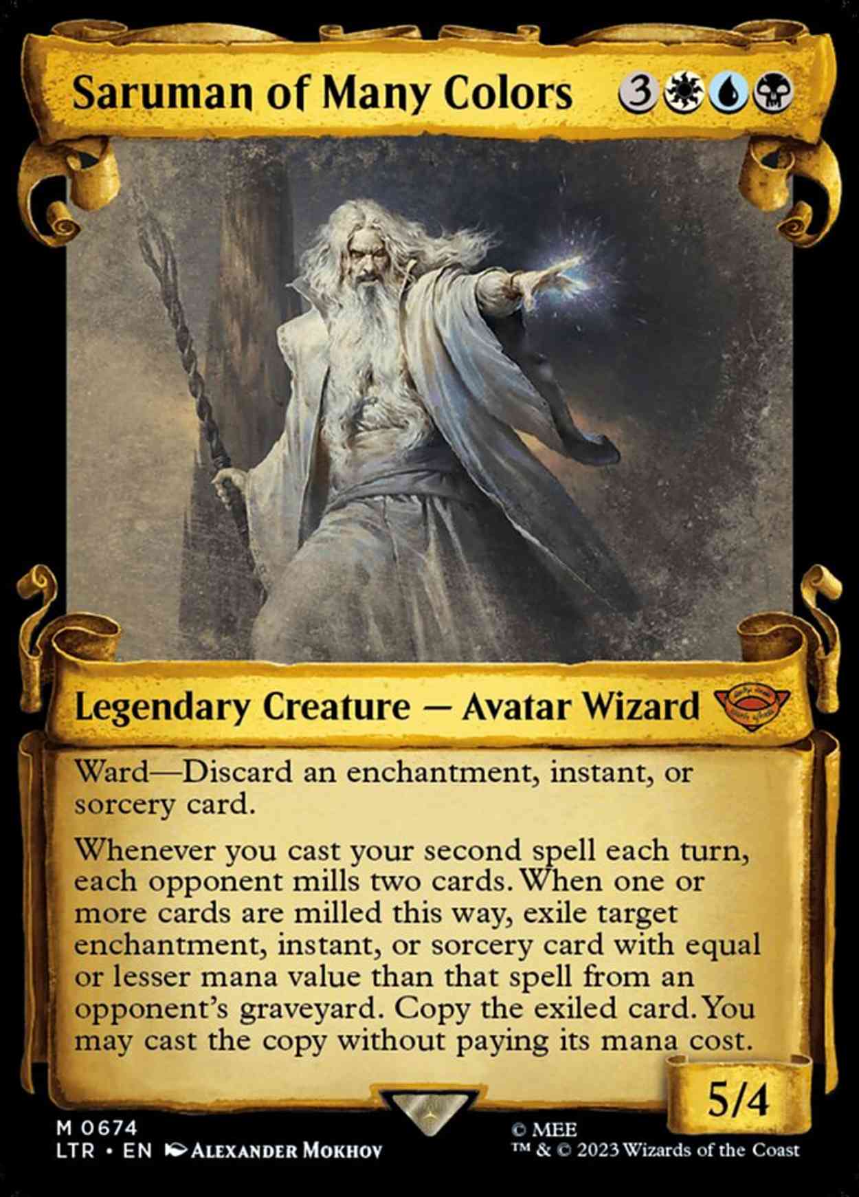 Saruman of Many Colors (Showcase Scrolls) magic card front