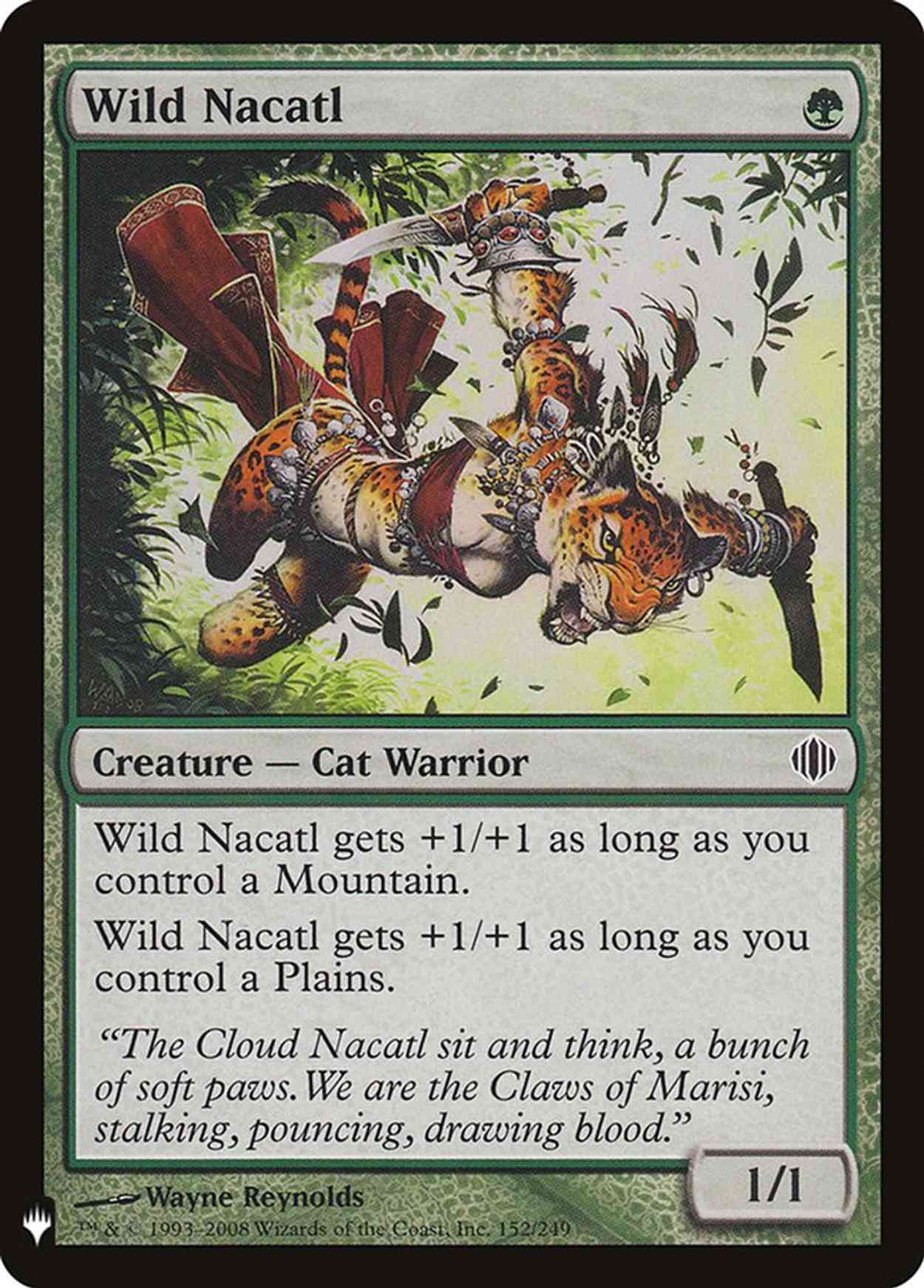 Wild Nacatl magic card front