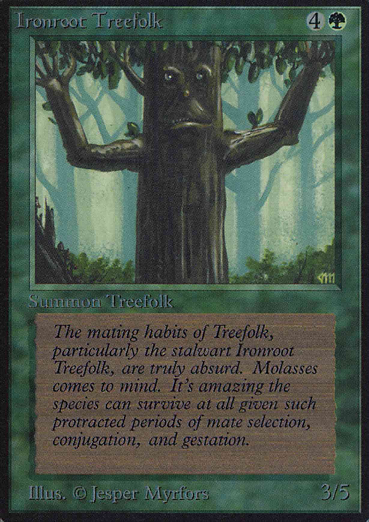 Ironroot Treefolk magic card front