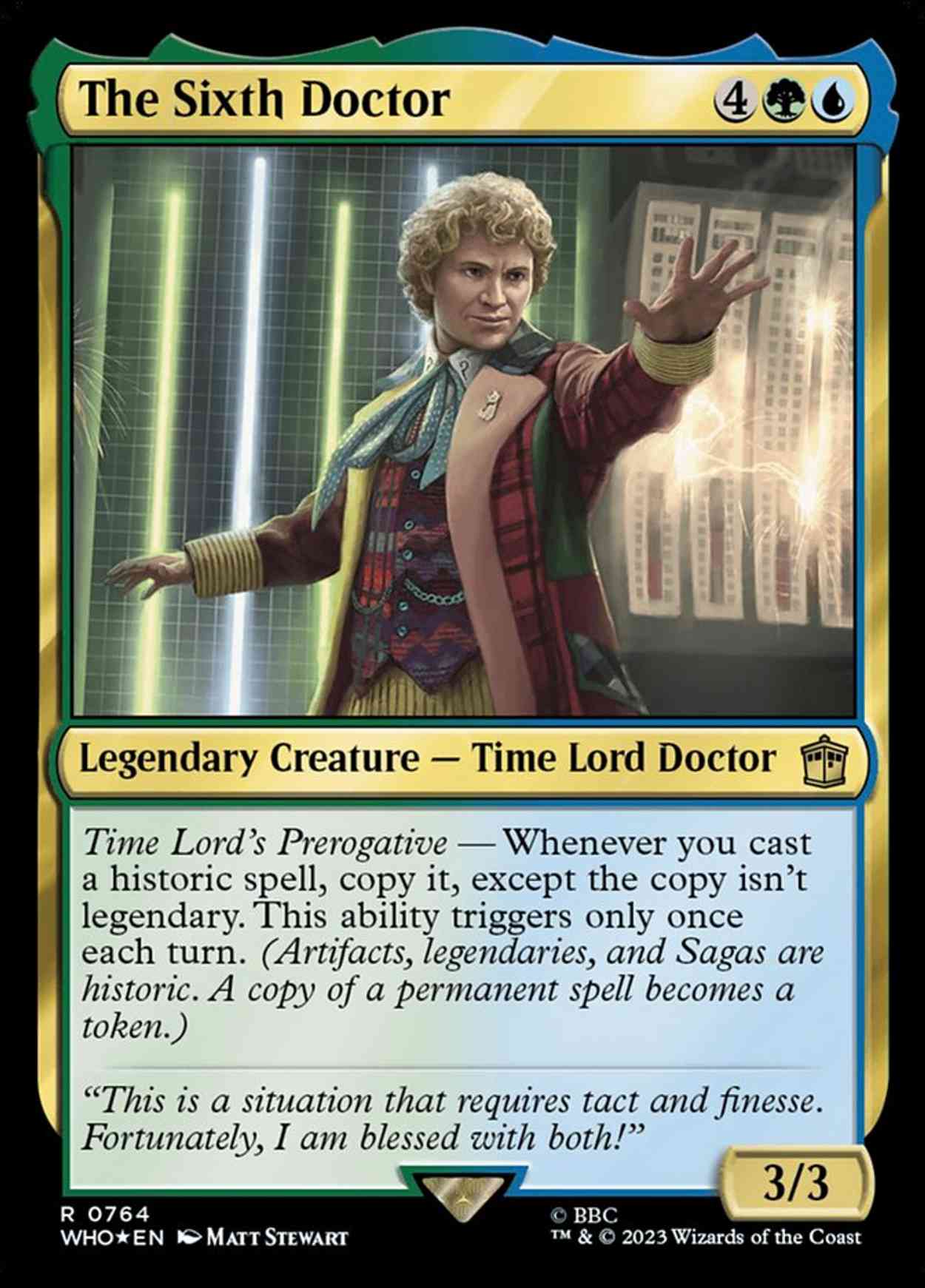 The Sixth Doctor (Surge Foil) magic card front