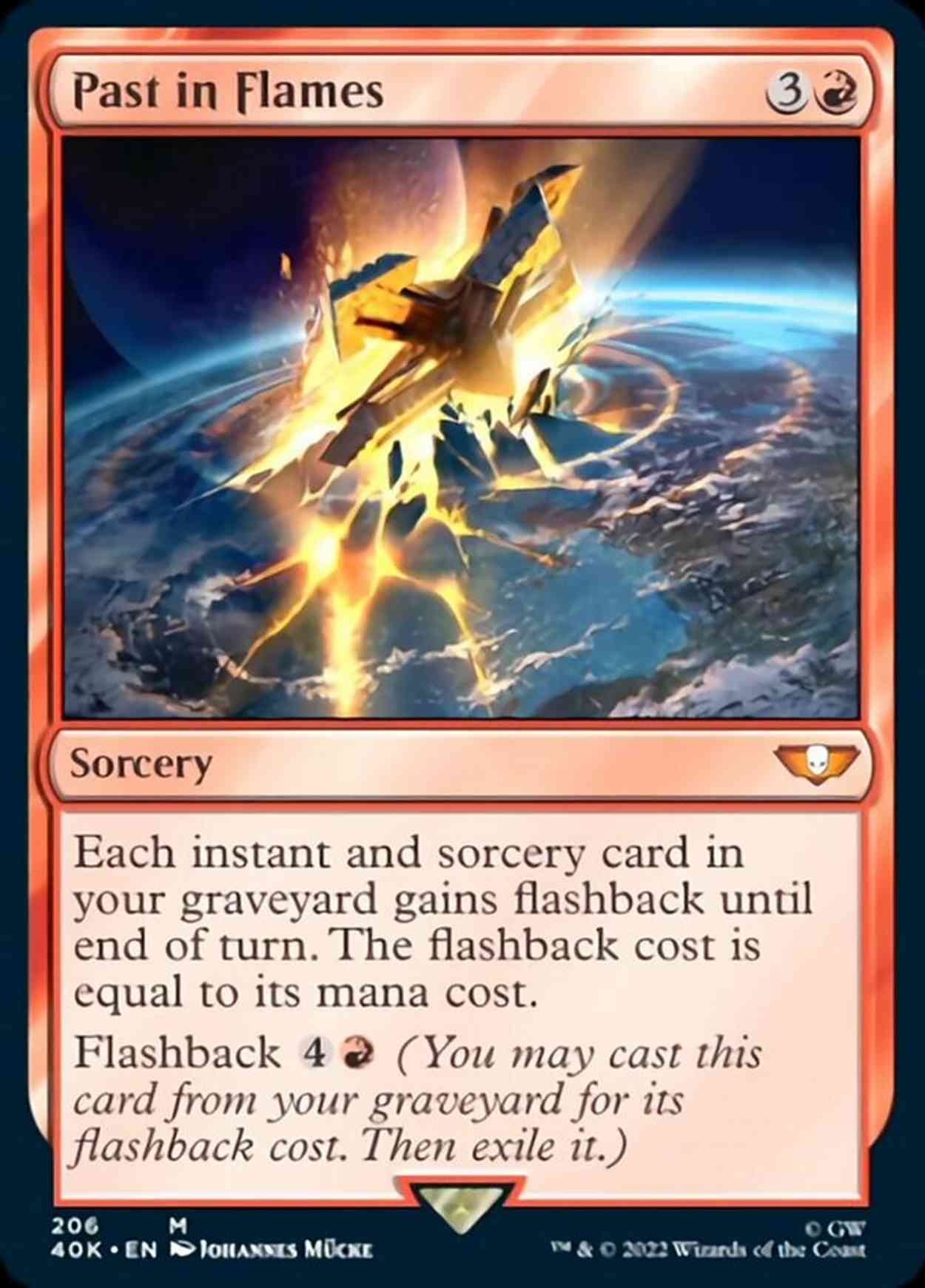 Past in Flames magic card front
