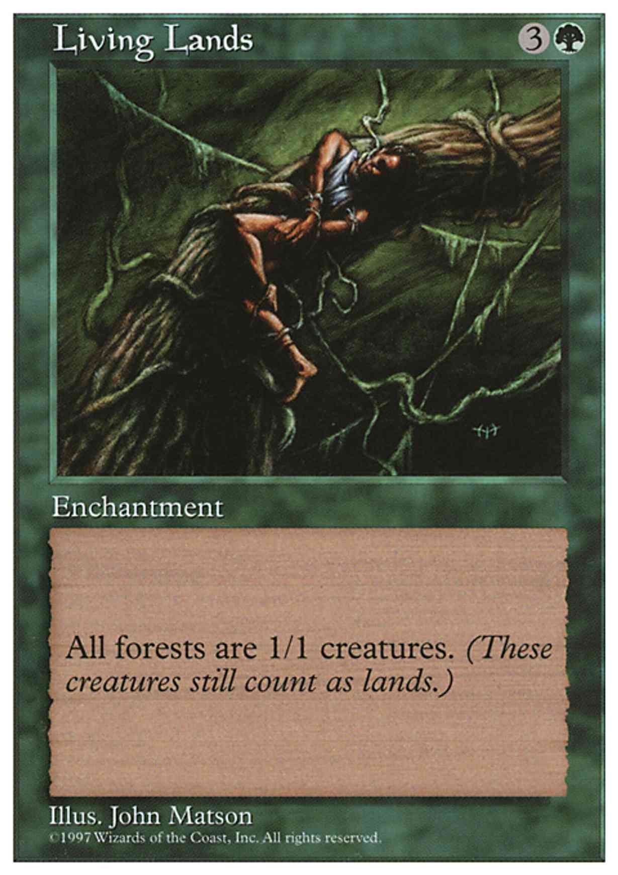 Living Lands magic card front