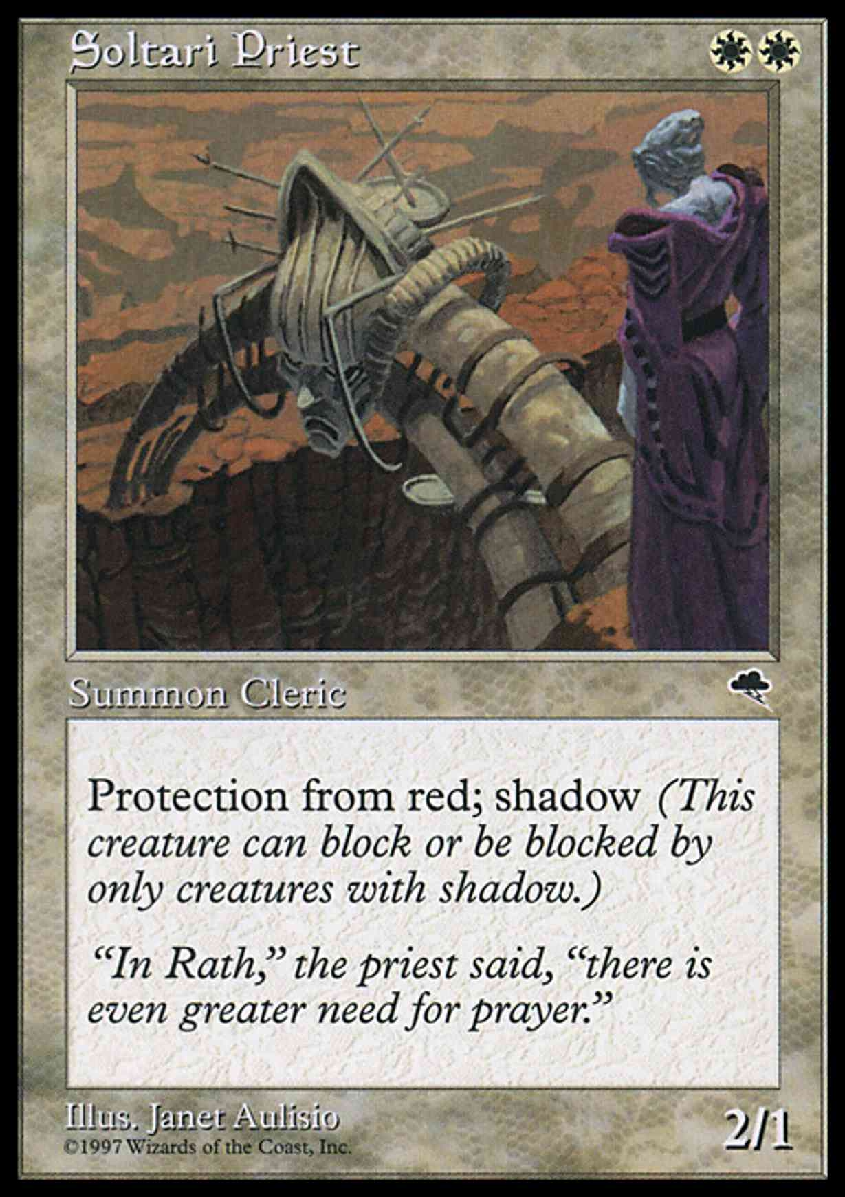 Soltari Priest magic card front