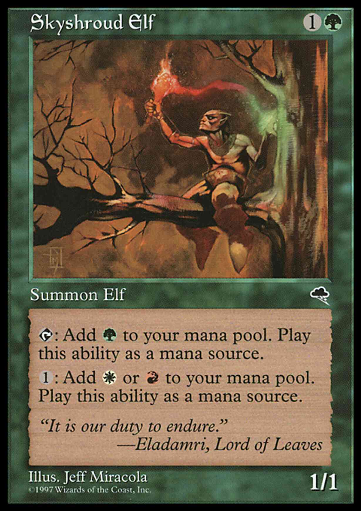 Skyshroud Elf magic card front
