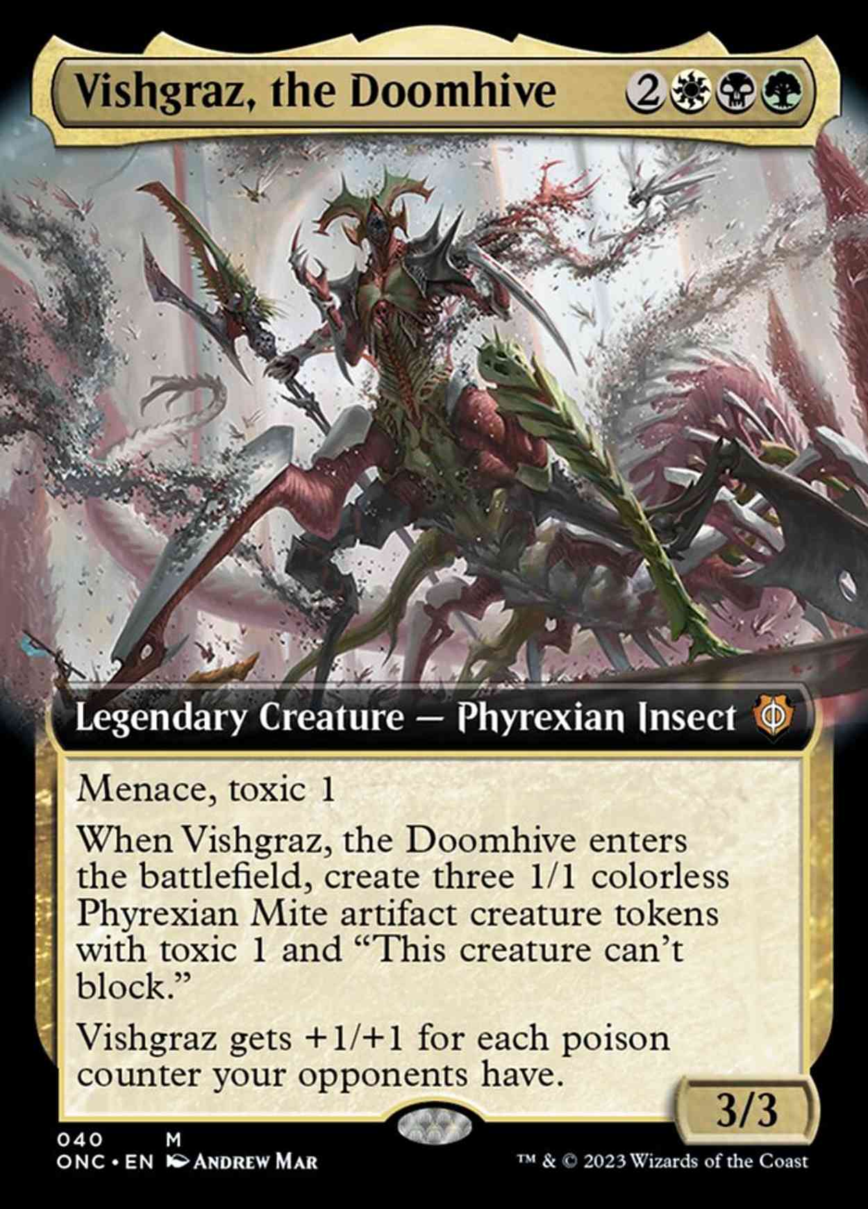 Vishgraz, the Doomhive (Extended Art) magic card front