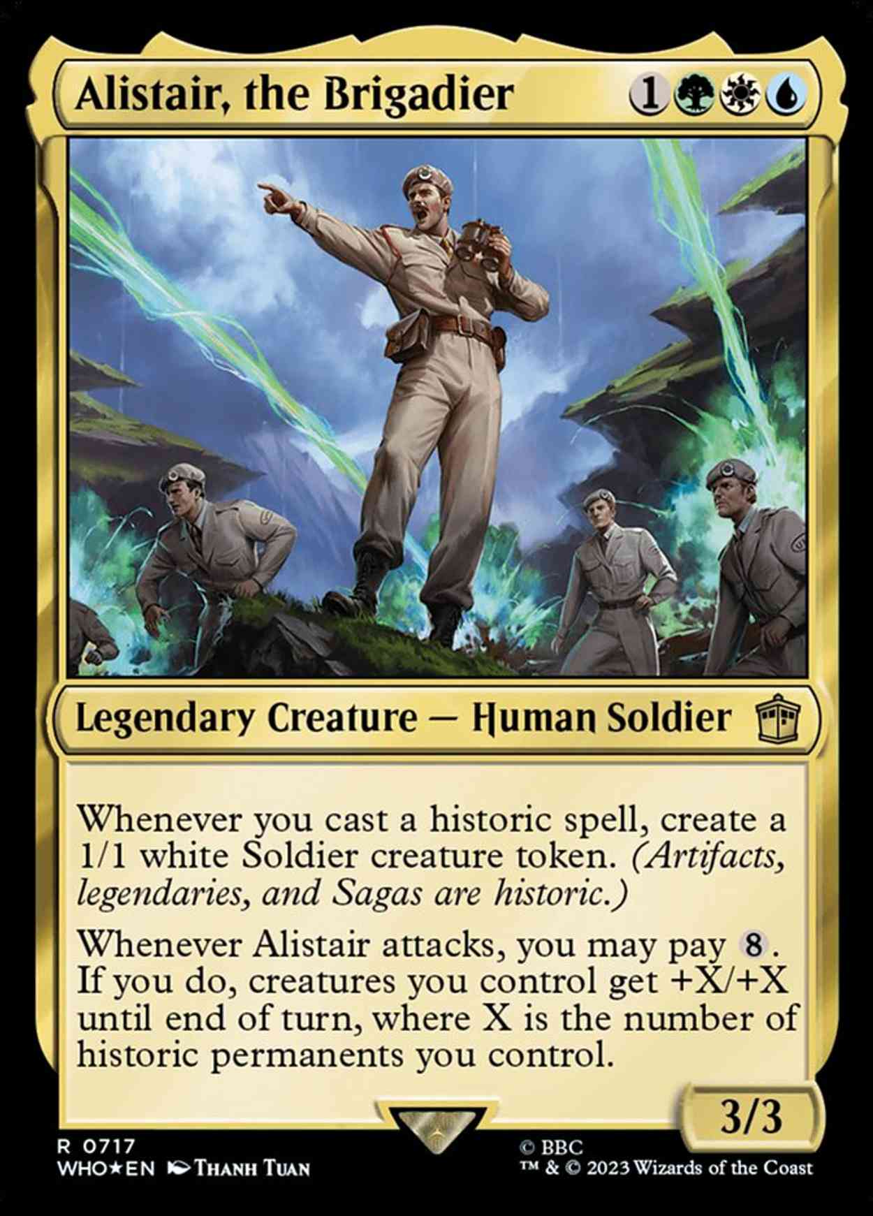 Alistair, the Brigadier (Surge Foil) magic card front