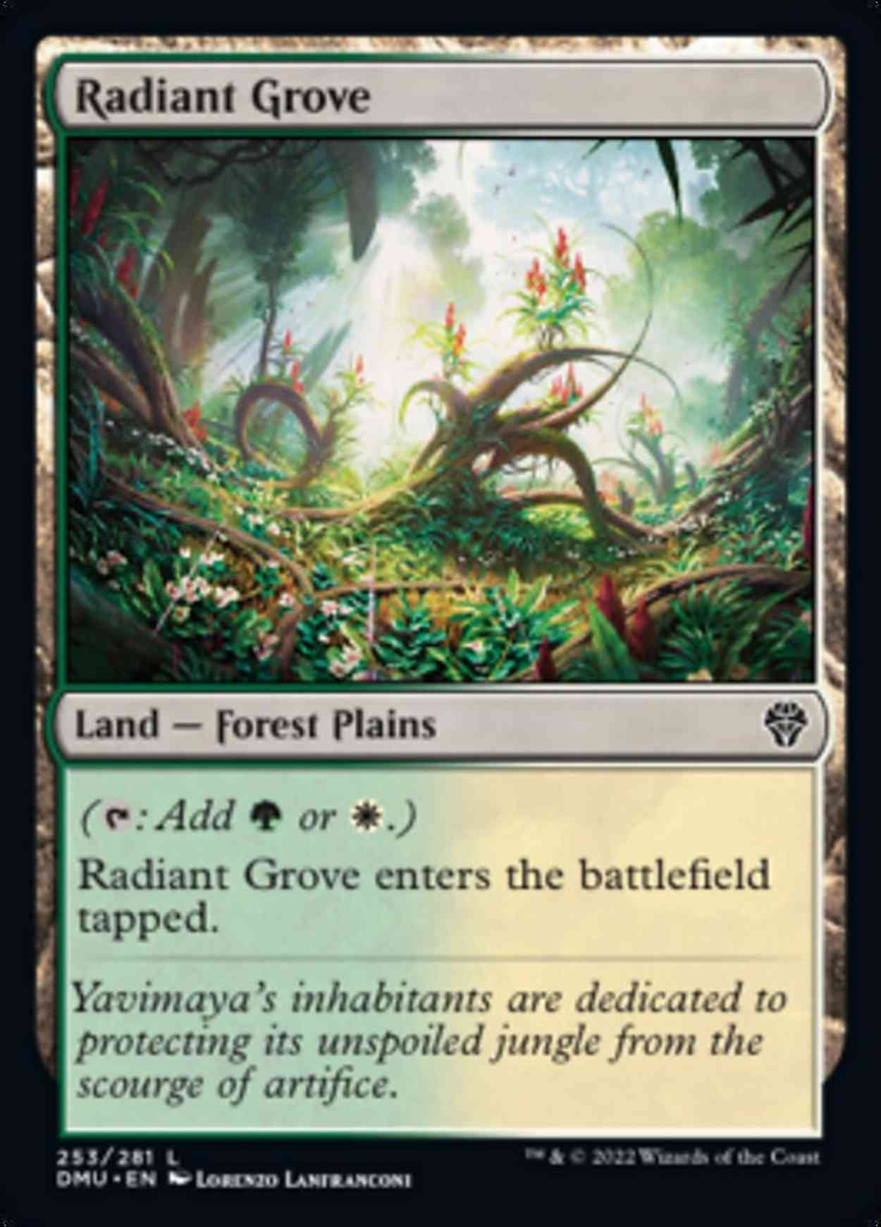 Radiant Grove magic card front