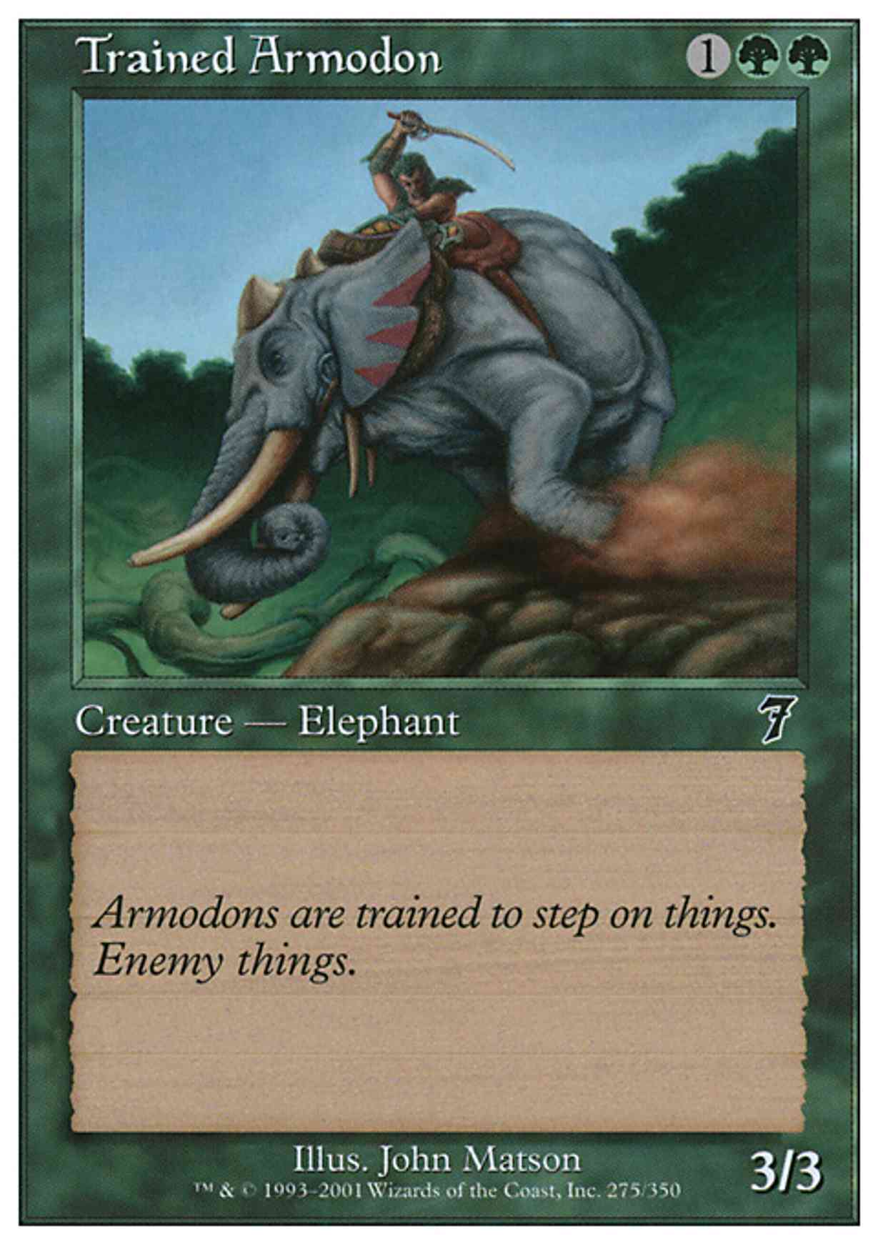 Trained Armodon magic card front