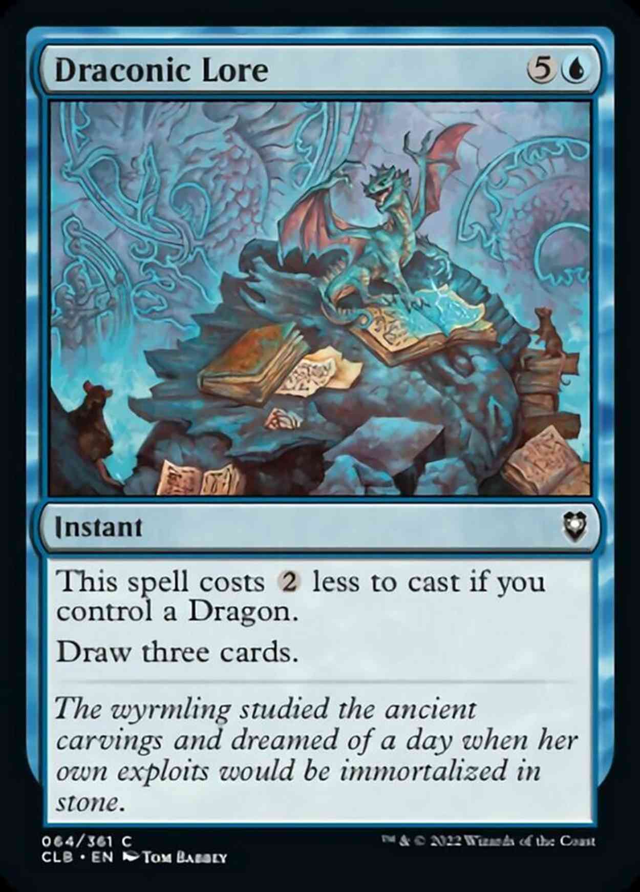 Draconic Lore magic card front