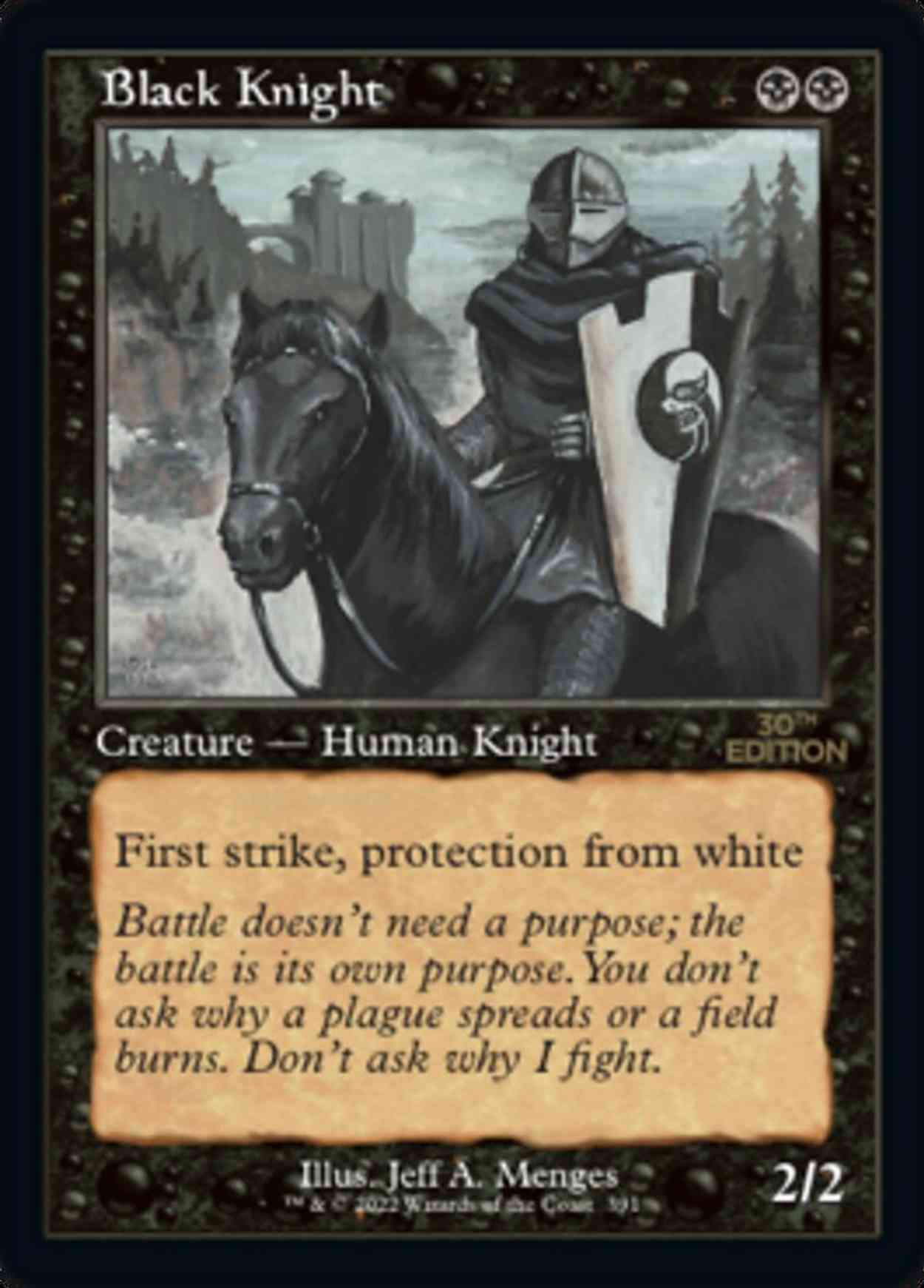 Black Knight (Retro Frame) magic card front
