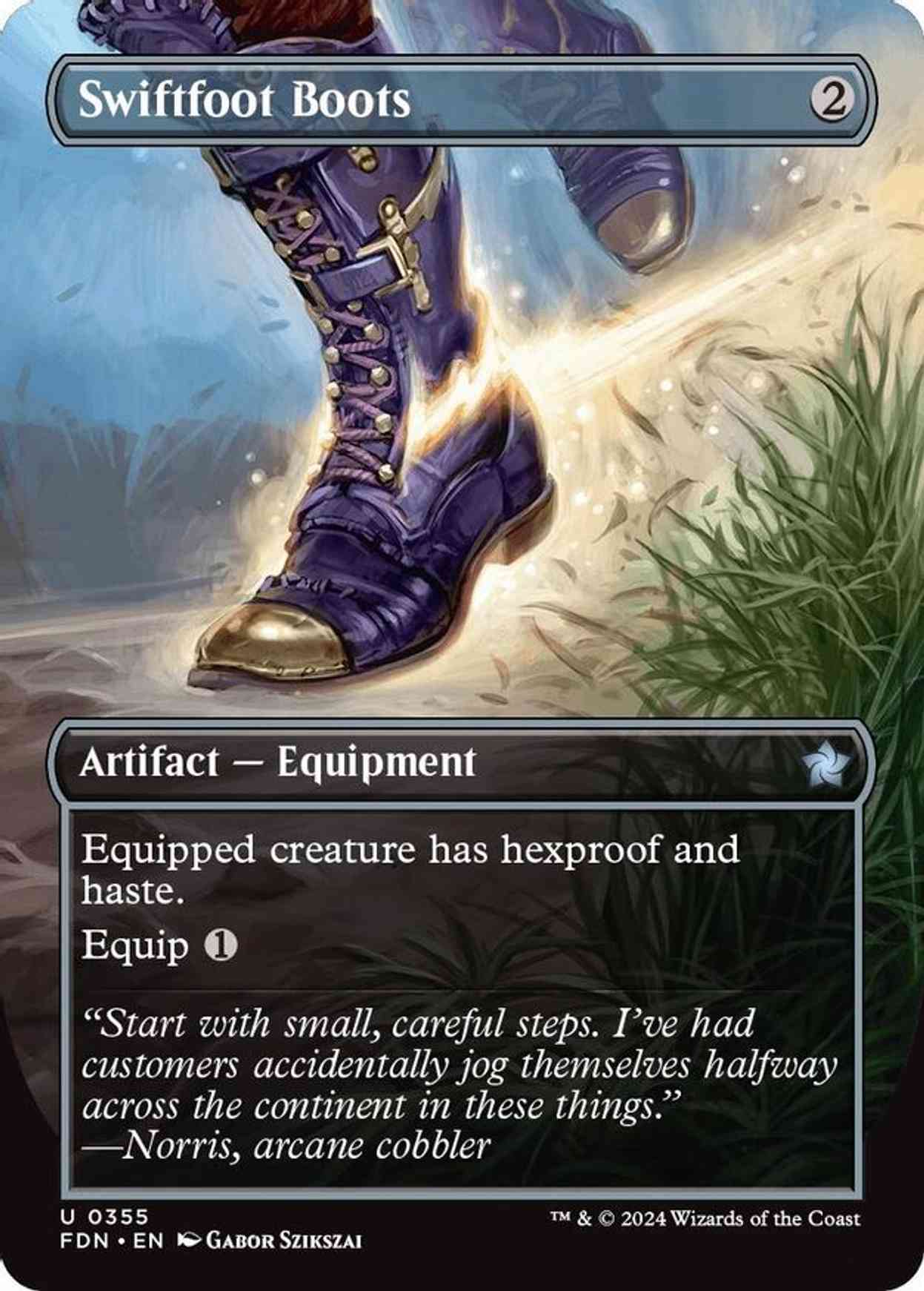 Swiftfoot Boots (Borderless) magic card front