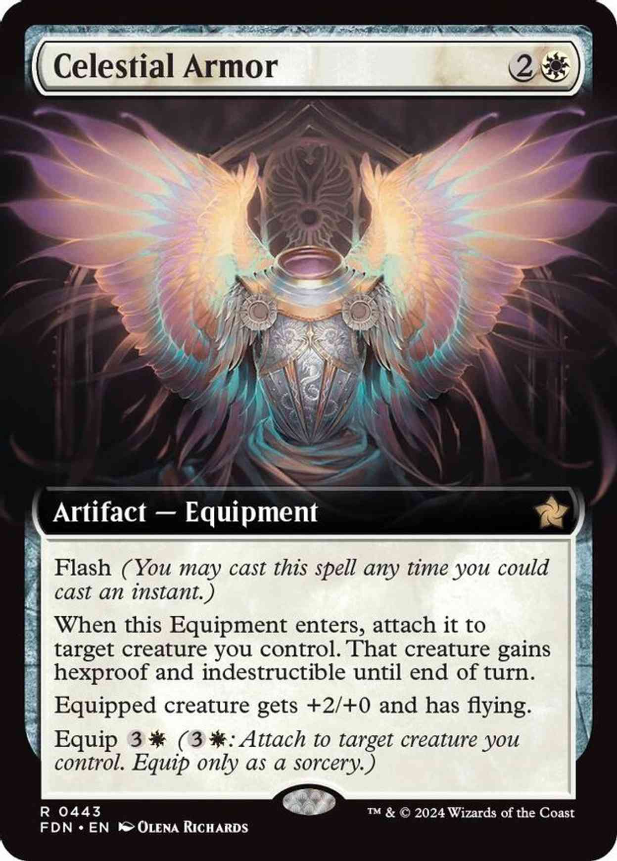 Celestial Armor (Extended Art) magic card front