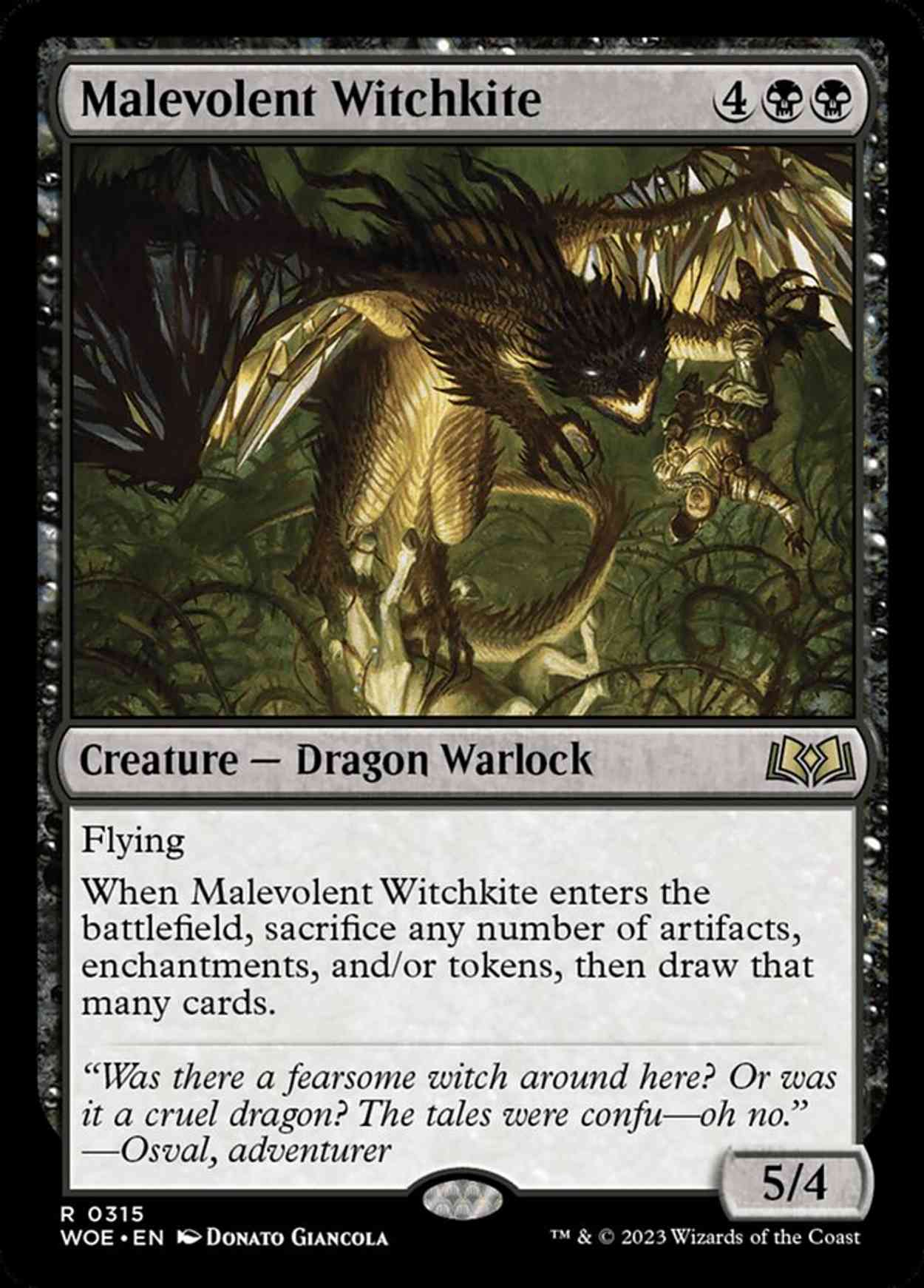 Malevolent Witchkite magic card front