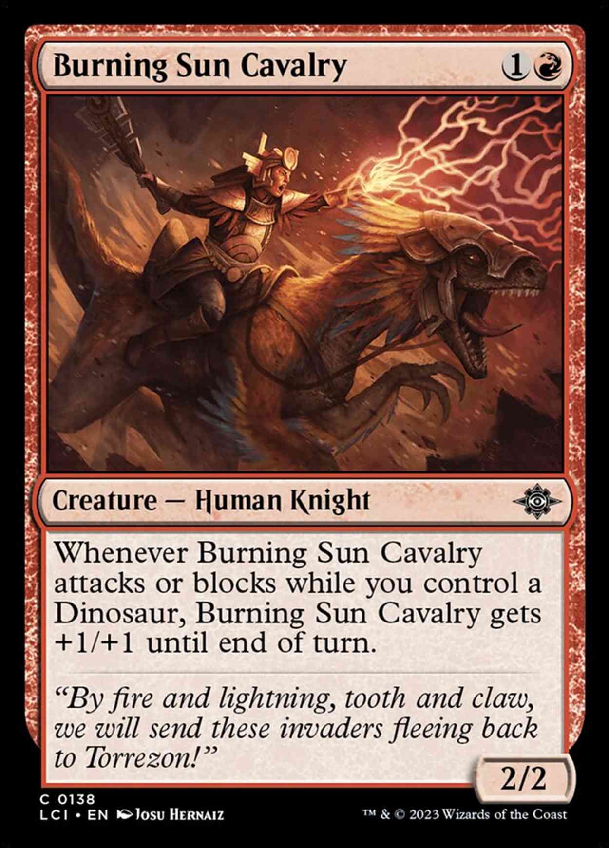 Burning Sun Cavalry magic card front