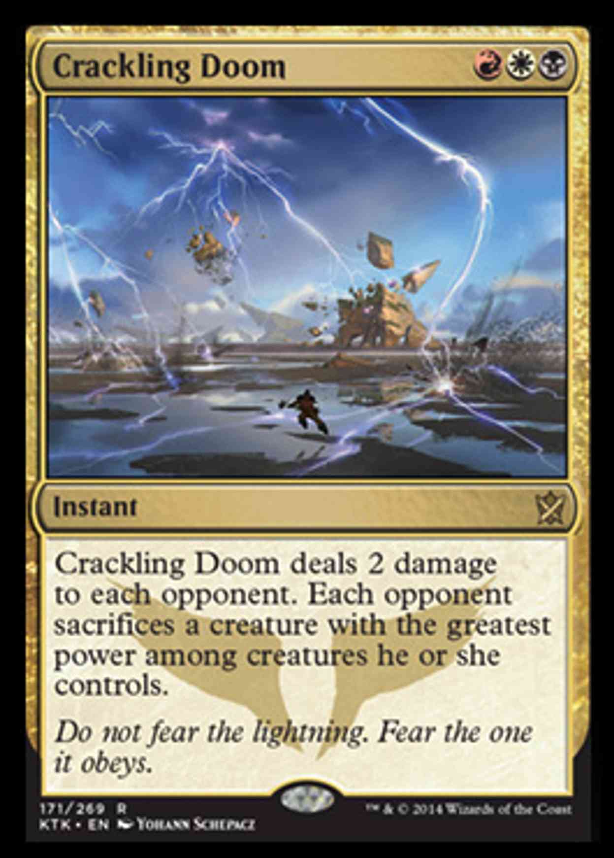 Crackling Doom magic card front