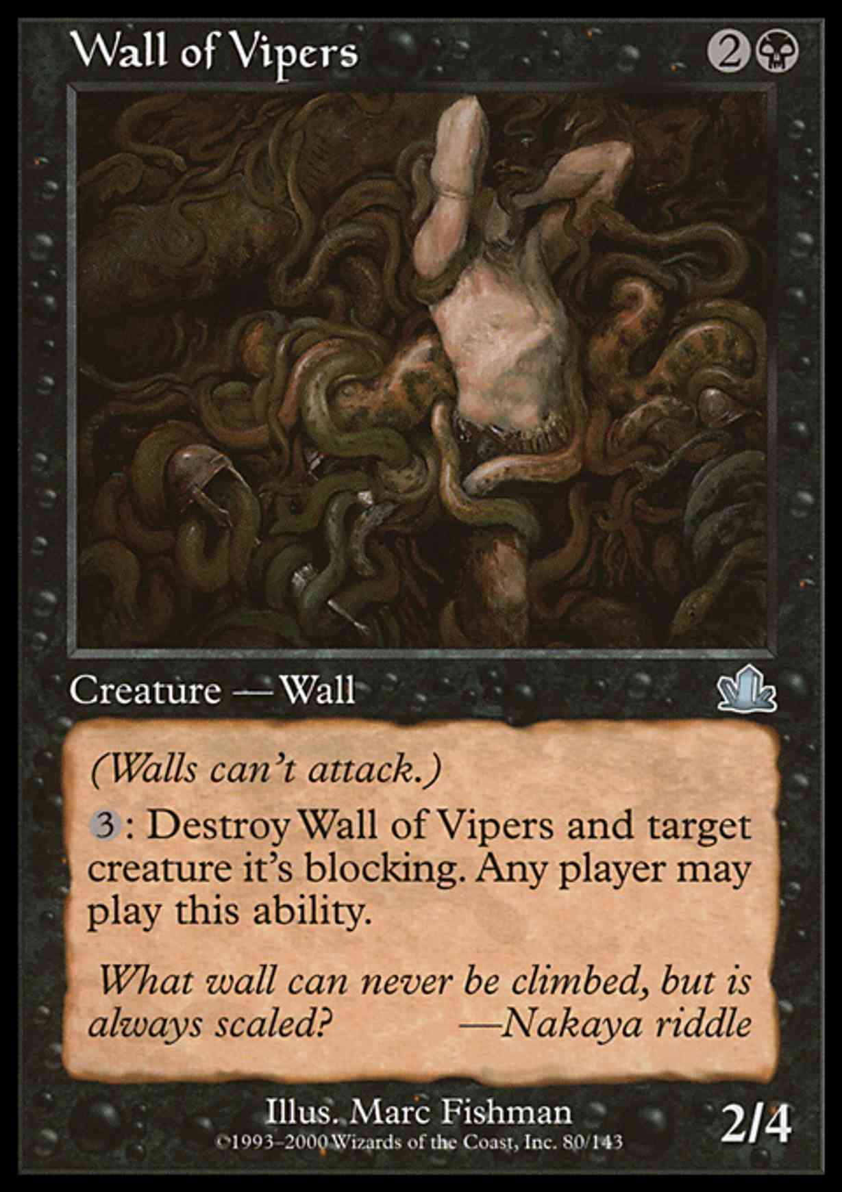 Wall of Vipers magic card front