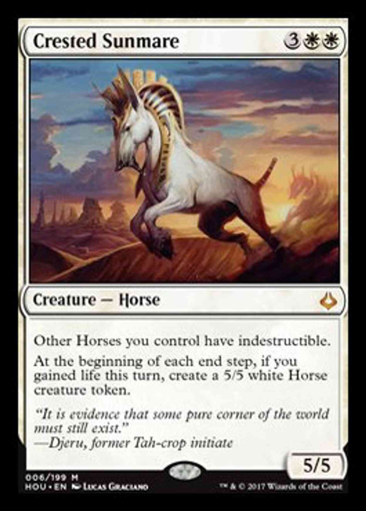 Crested Sunmare magic card front