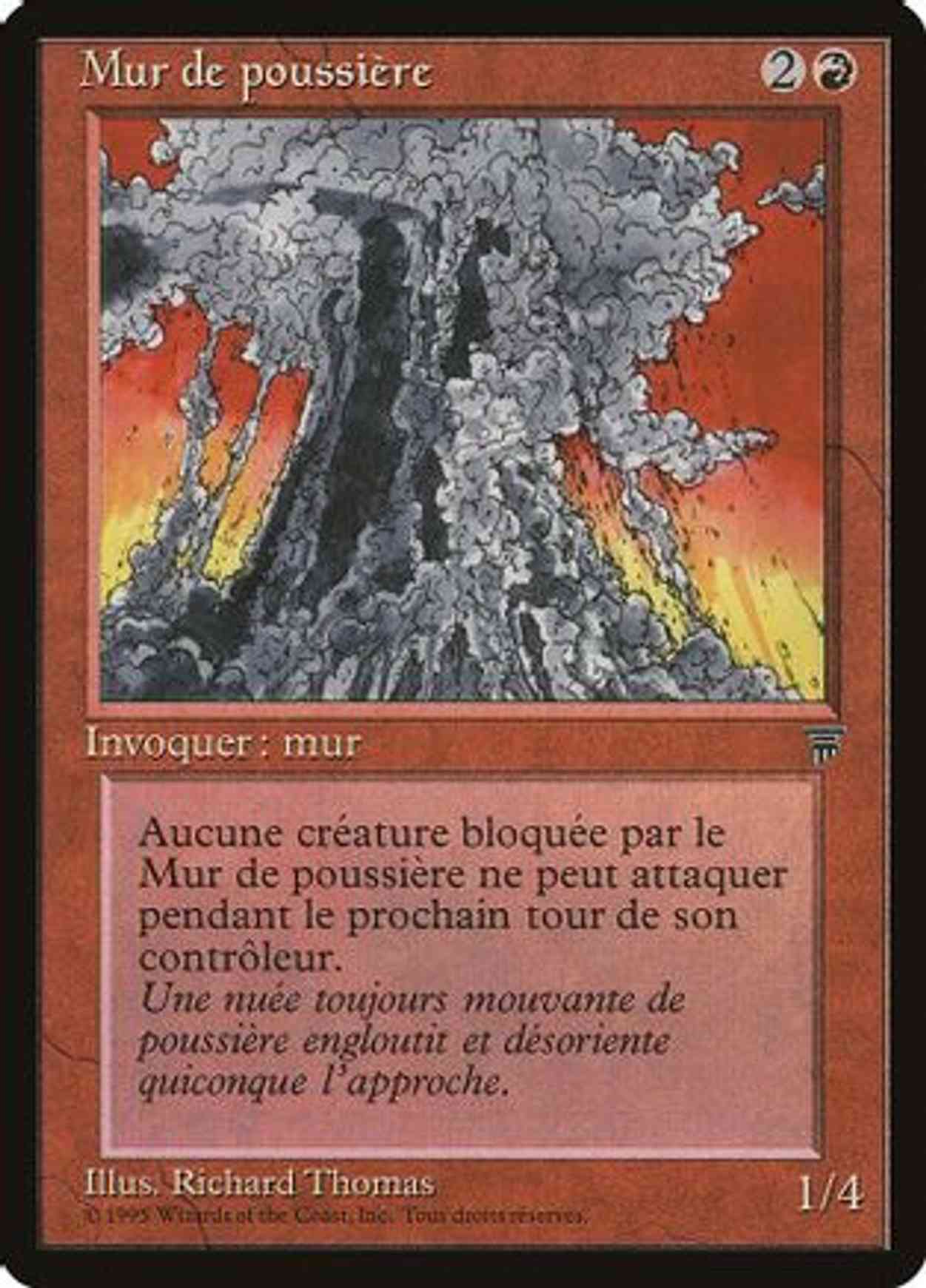 Wall of Dust (French) - "Mur de poussiere" magic card front