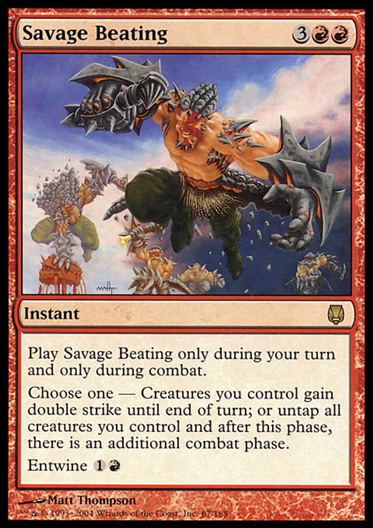 Savage Beating magic card front